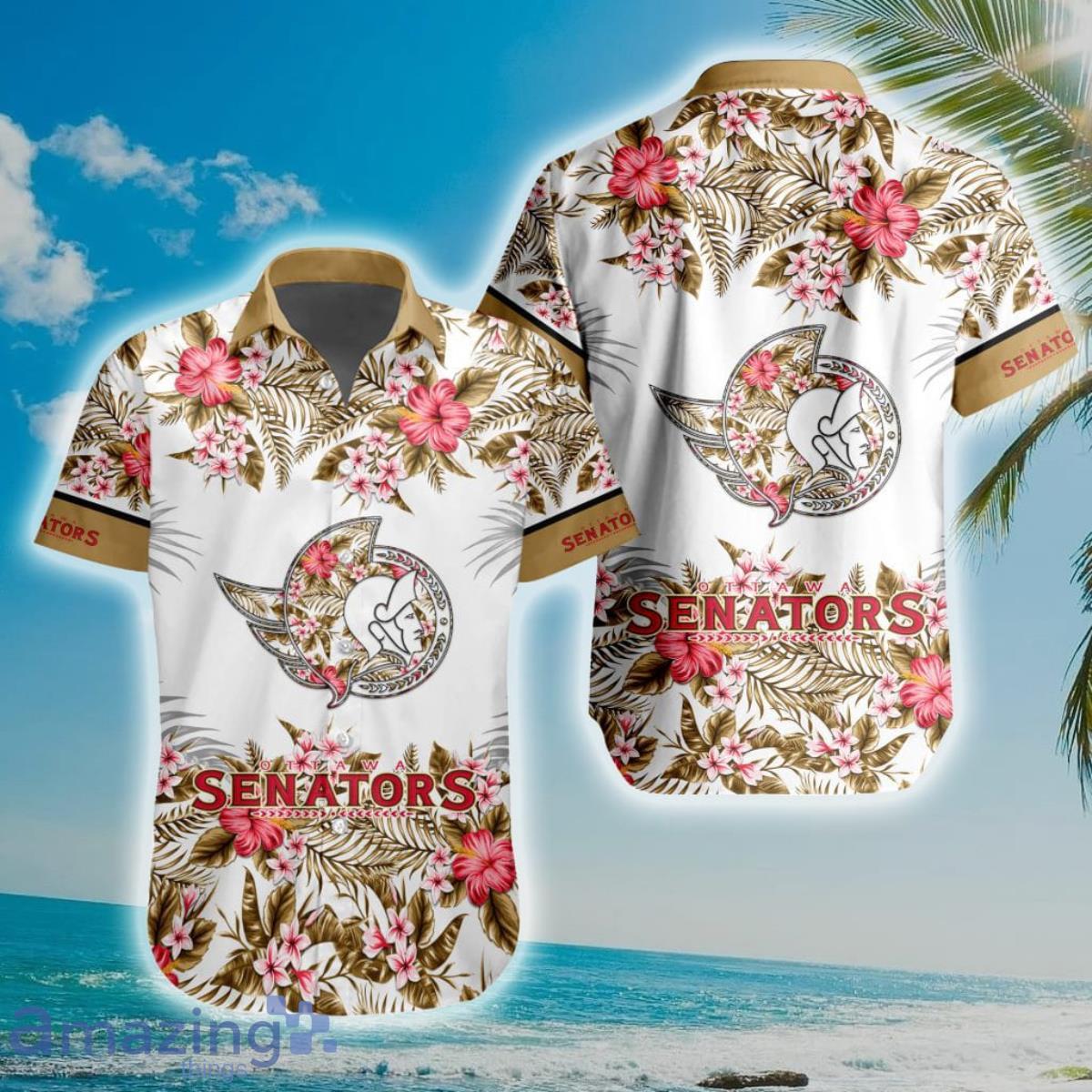NHL Ottawa Senators Special Floral Hawaiian Shirt Product Photo 1