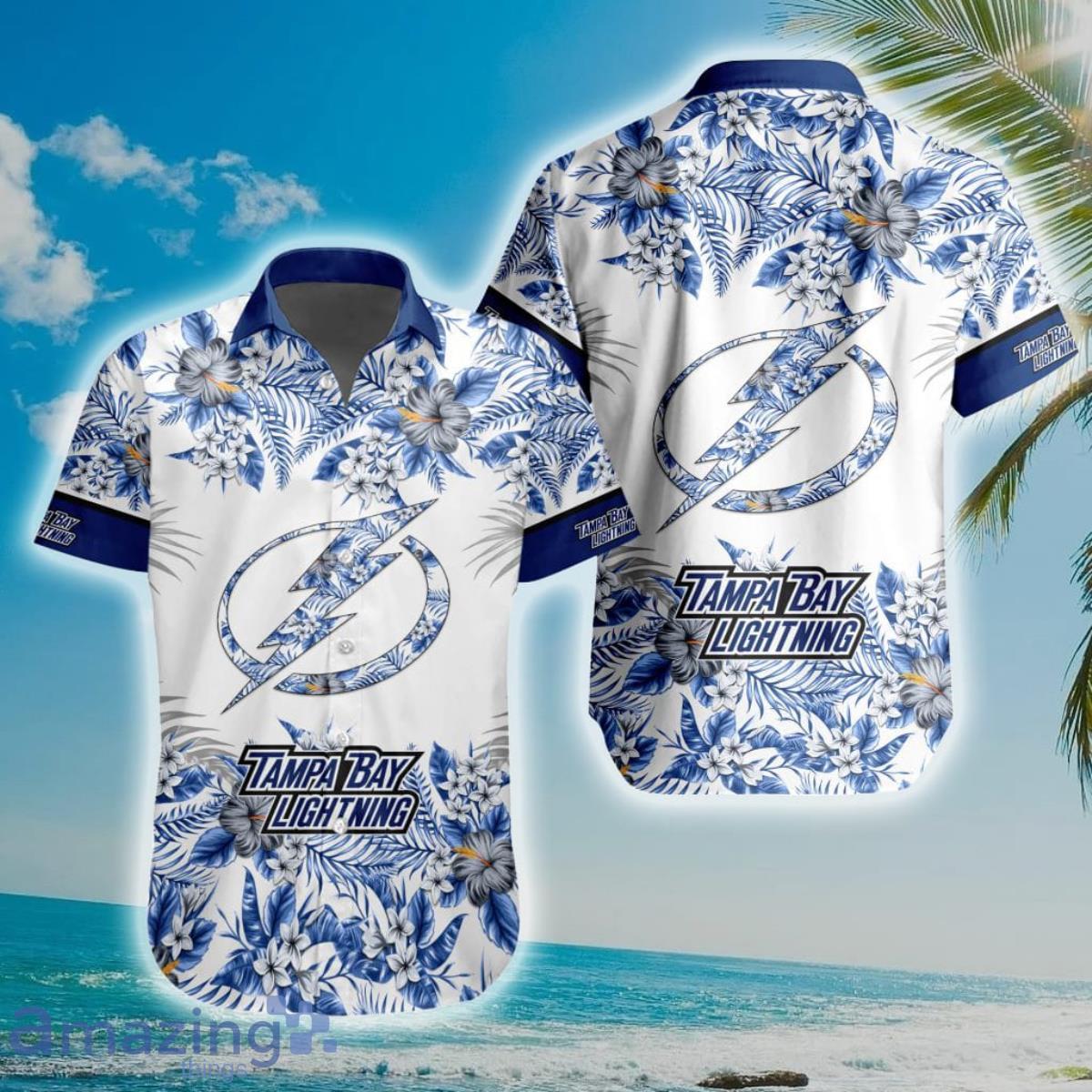 NHL Tampa Bay Lightning Special Floral Hawaiian Shirt Product Photo 1 NHL Tampa Bay Lightning Special Floral Hawaiian Shirt Product Photo 1
