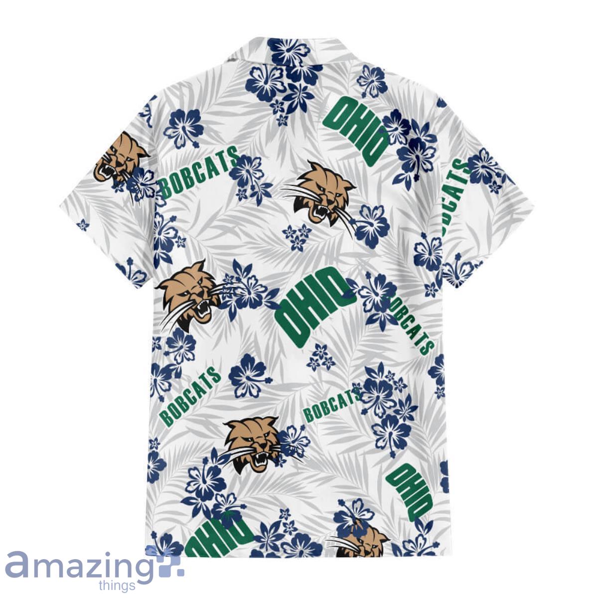 Ohio Bobcats Floral Hawaiian Shirt For Men And Women image Ohio Bobcats Floral Hawaiian Shirt For Men And Women Product Photo 2