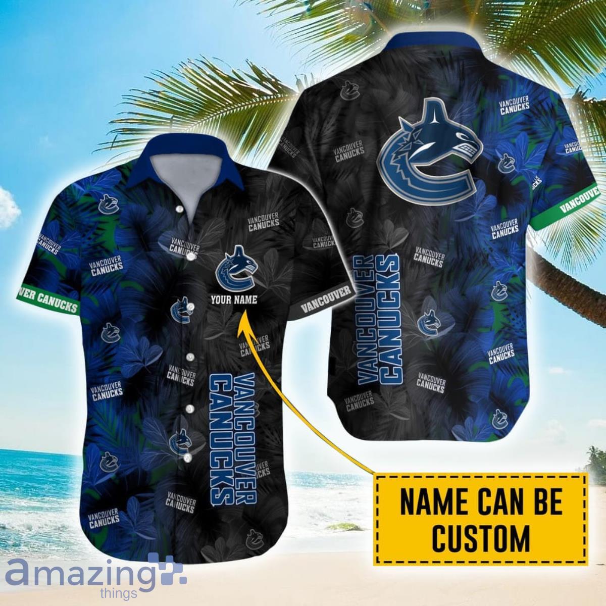 Personalized NHL Vancouver Canucks Palm Leafs Hawaiian Shirt Product Photo 1