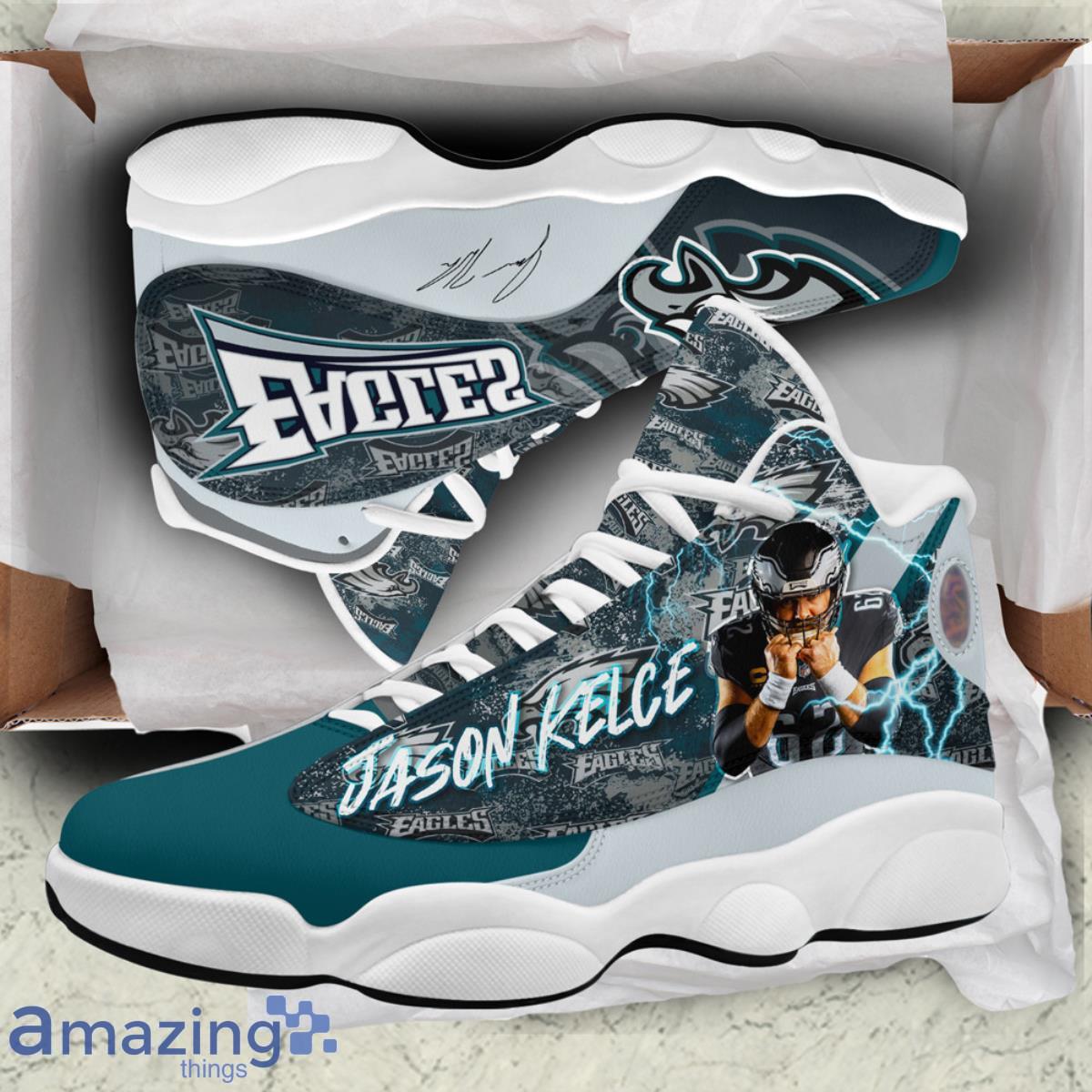 Philadelphia Eagles Jason Kelce Air Jordan 13 Shoes For Men Women