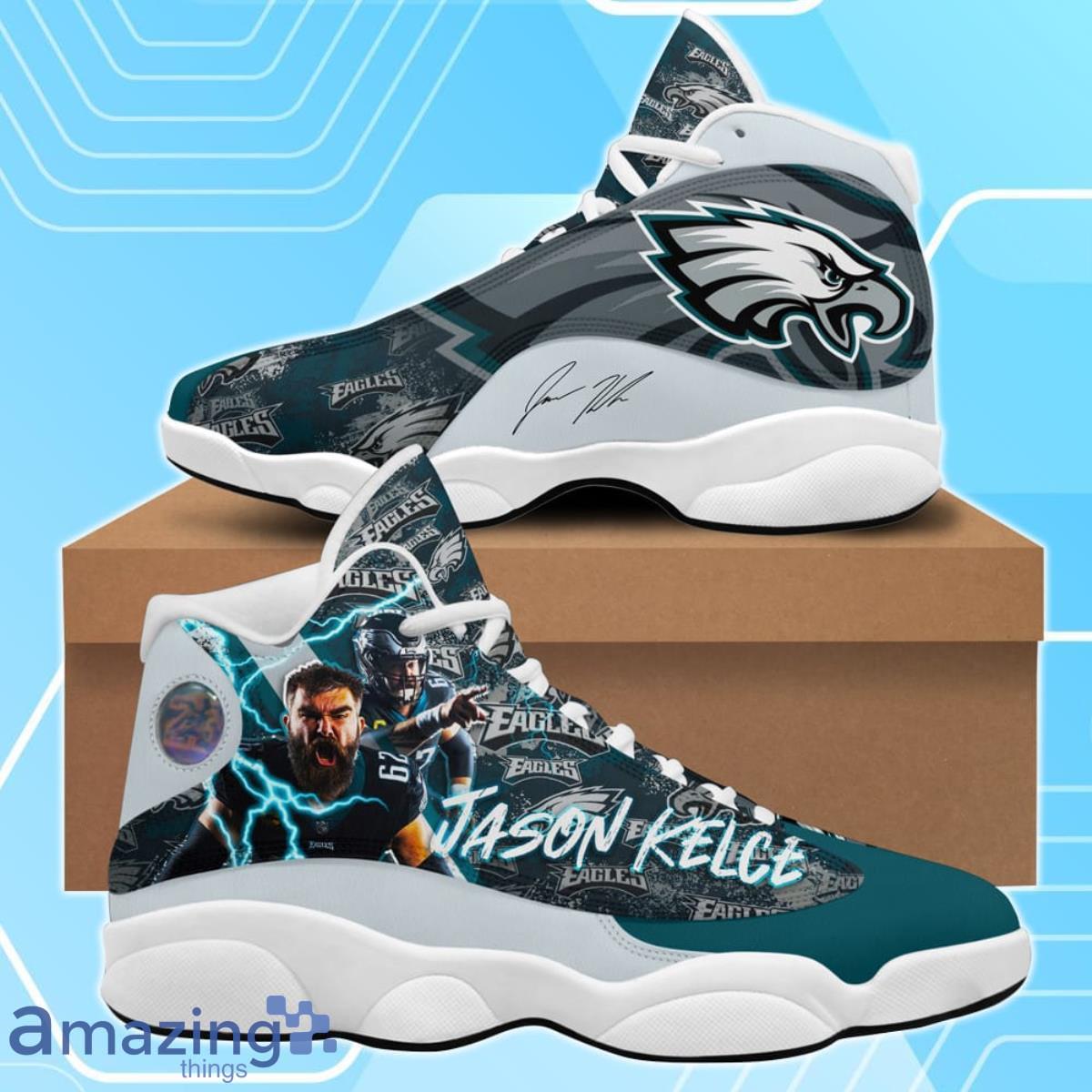 Philadelphia Eagles Jason Kelce Air Jordan 13 Shoes For Men Women Product Photo 1