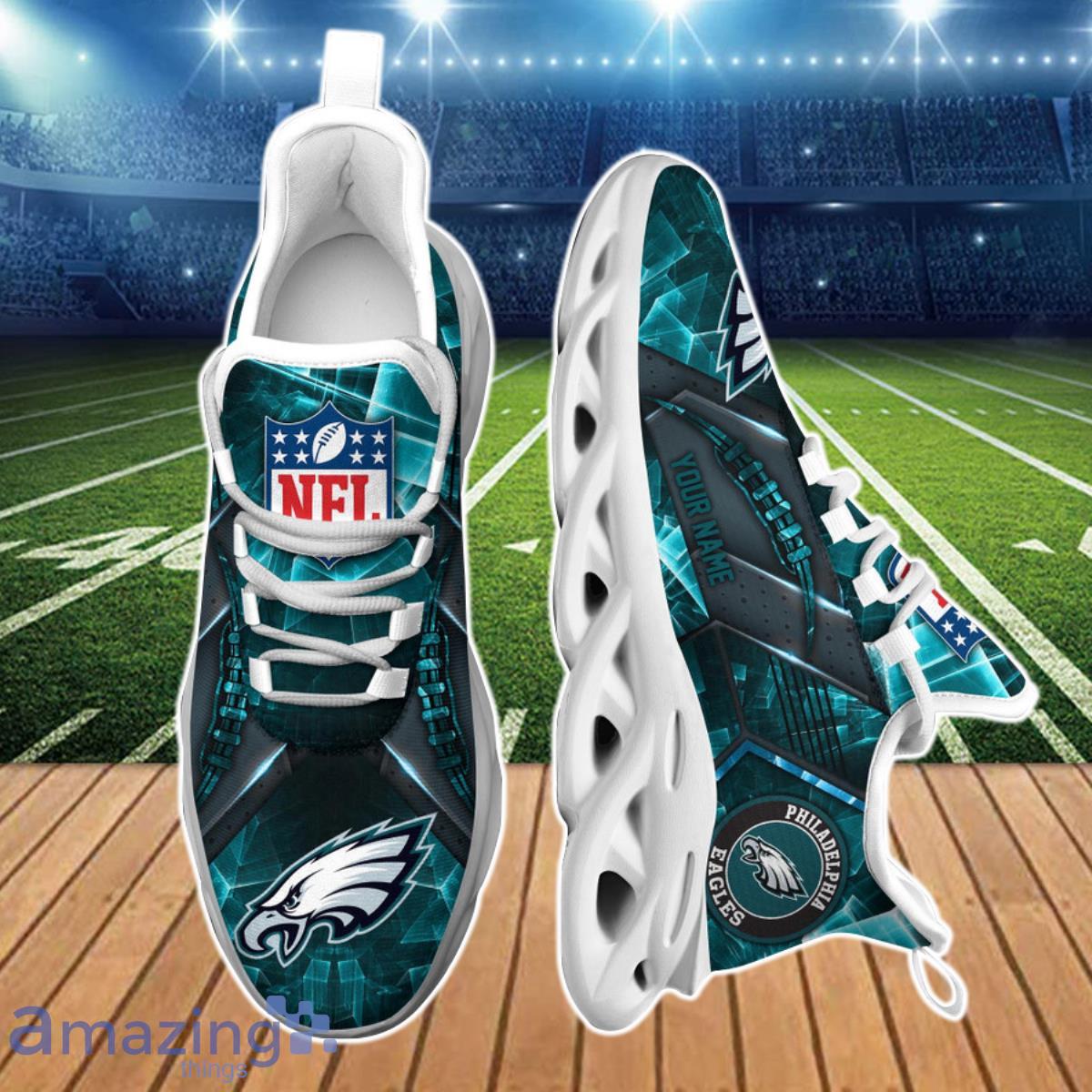 Philadelphia Eagles Personalized Name NFL Max Soul Shoes Men And