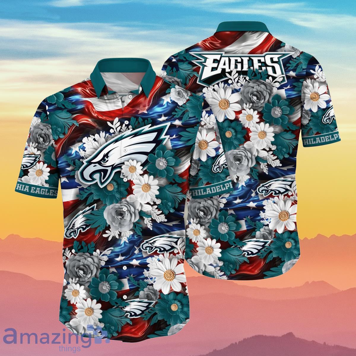 Philadelphia Eagles NFL Hawaiian Shirt 4th Of July Independence Day Special Gift For Men And Women Fans Product Photo 1