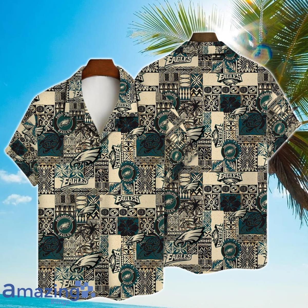 Philadelphia Eagles NFL Hibiscus 2023 AOP Hawaiian Shirt For Men