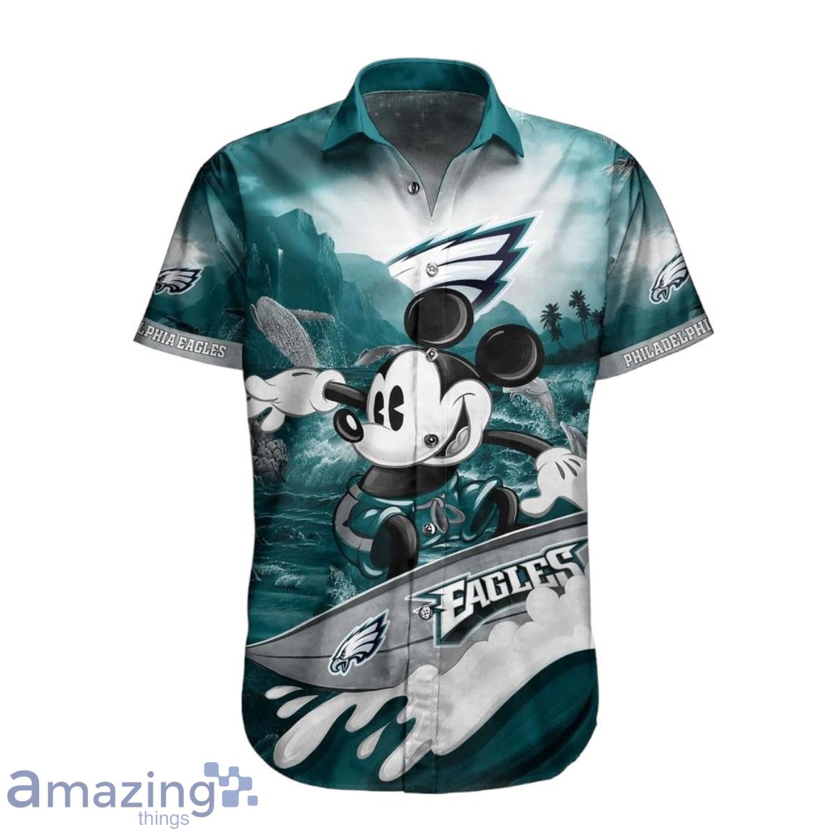 Philadelphia Eagles NFL With Mickey Surfing Hawaiian Shirt Product Photo 1
