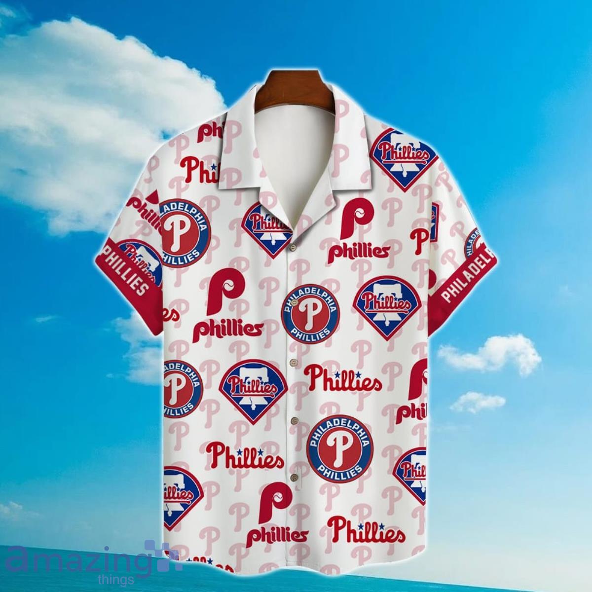 Custom Name And Number Striped Style Philadelphia Phillies Baseball  Hawaiian Shirt