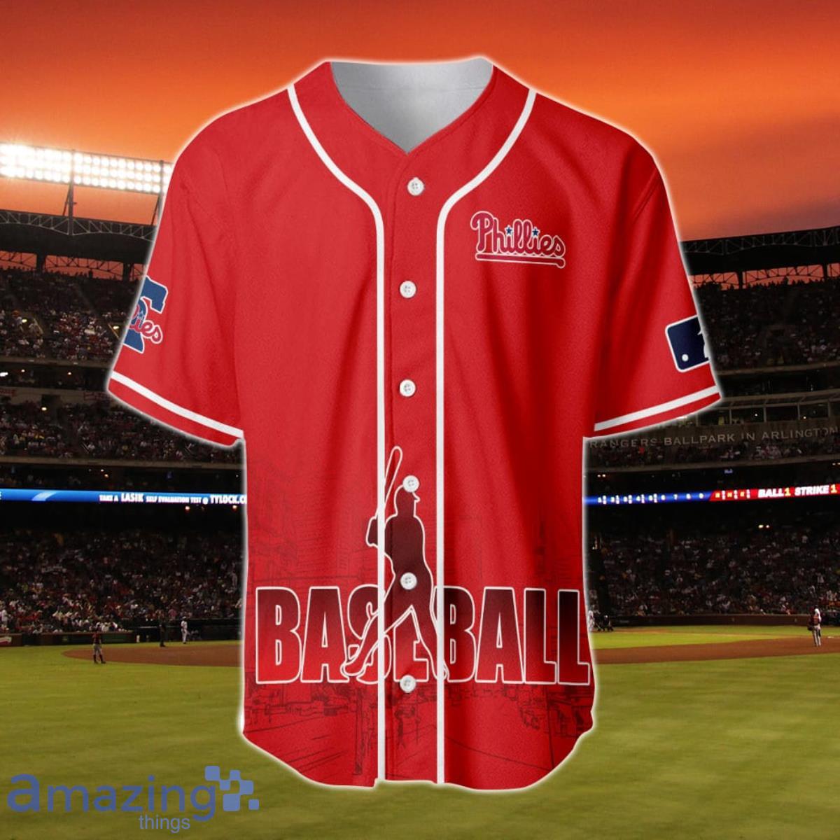 Philadelphia Phillies Major League Baseball MLB Baseball Jersey Shirt  Custom Name & Number