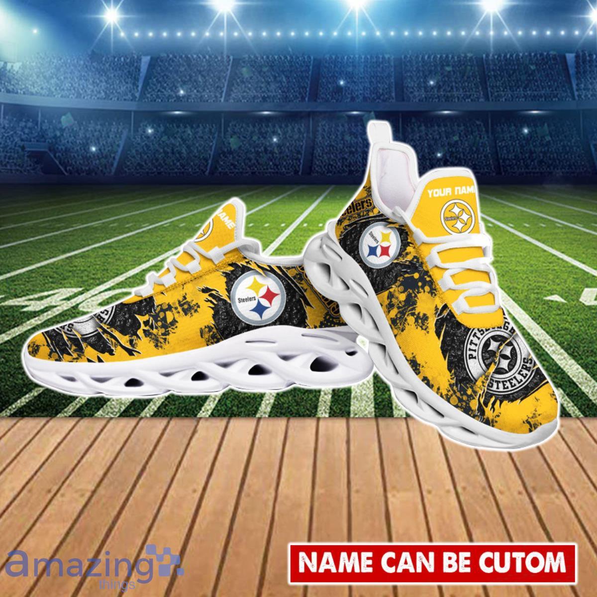 Pittsburgh Steelers NFL Clunky Sneakers Max Soul Shoes - Growkoc