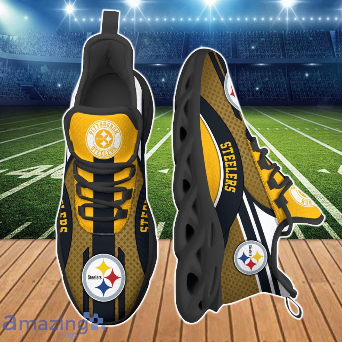 Pittsburgh Steelers Personalized Name NFL Max Soul Shoes Men And Women For  Fans