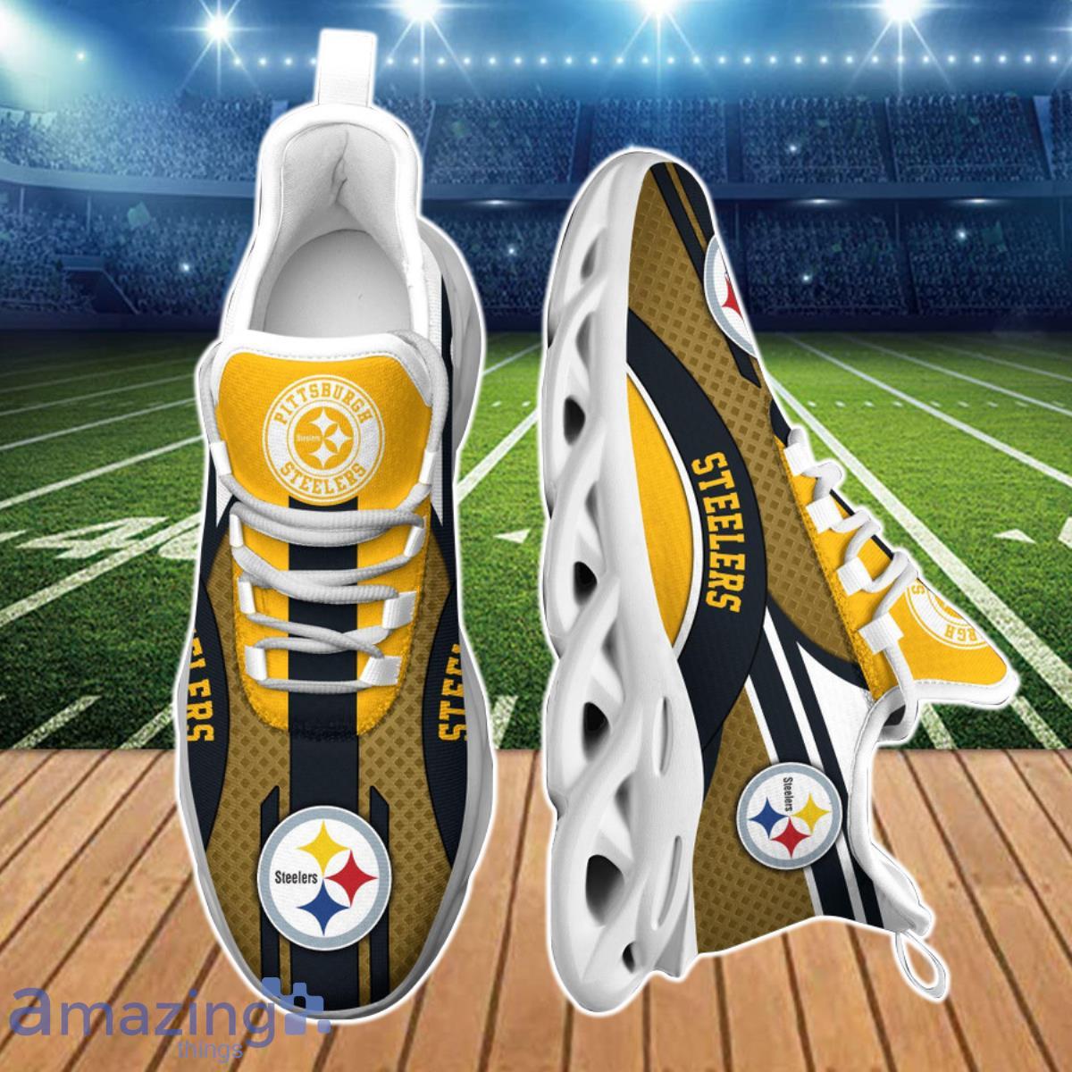 Pittsburgh Steelers Custom Name For Fans NFL Max Soul Shoes Men