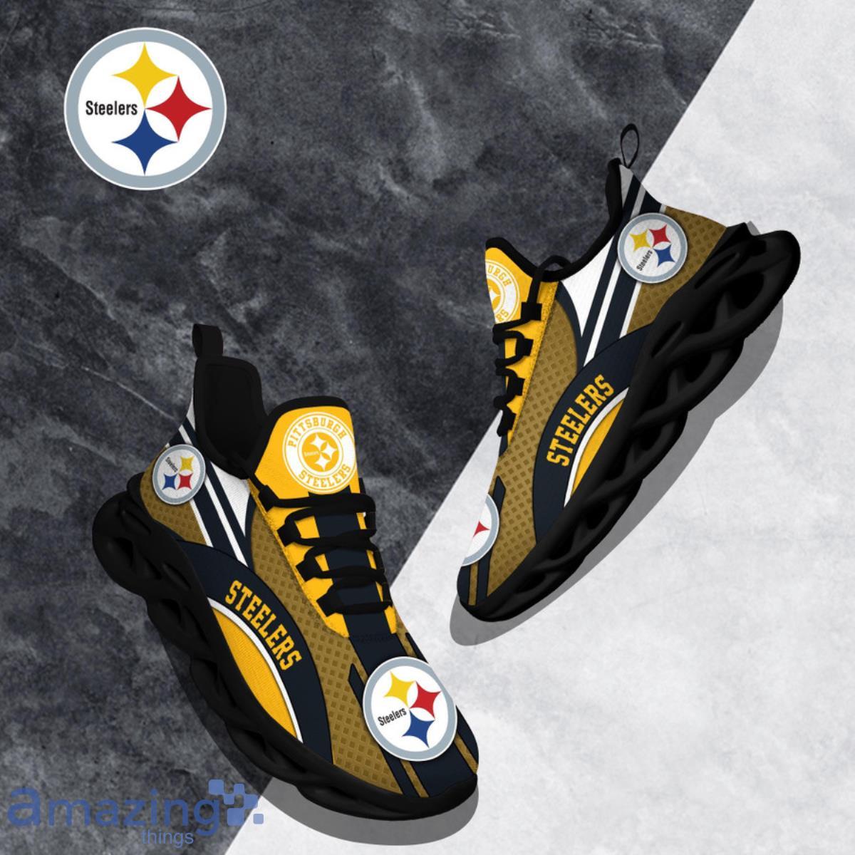 Pittsburgh Steelers Personalized Name NFL Max Soul Shoes Men And Women For  Fans