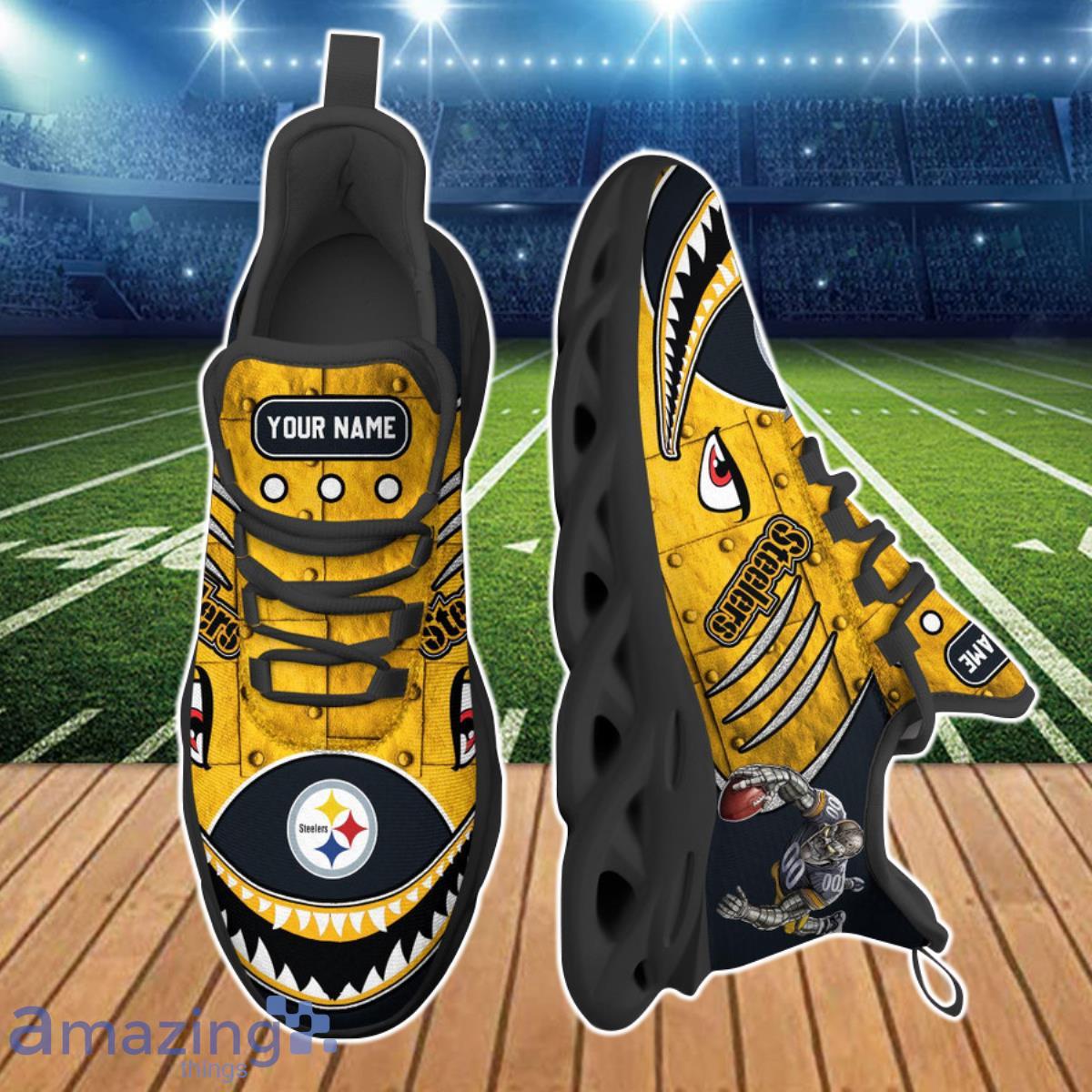 Pittsburgh Steelers NFL Clunky Sneakers Max Soul Shoes - Growkoc