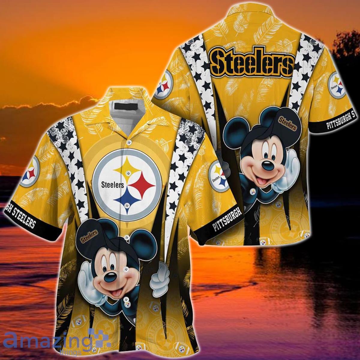 Pittsburgh Steelers NFL Graphic Mickey Hawaiian Shirt 3D Printed Tropical  Pattern Best Gift For Fans