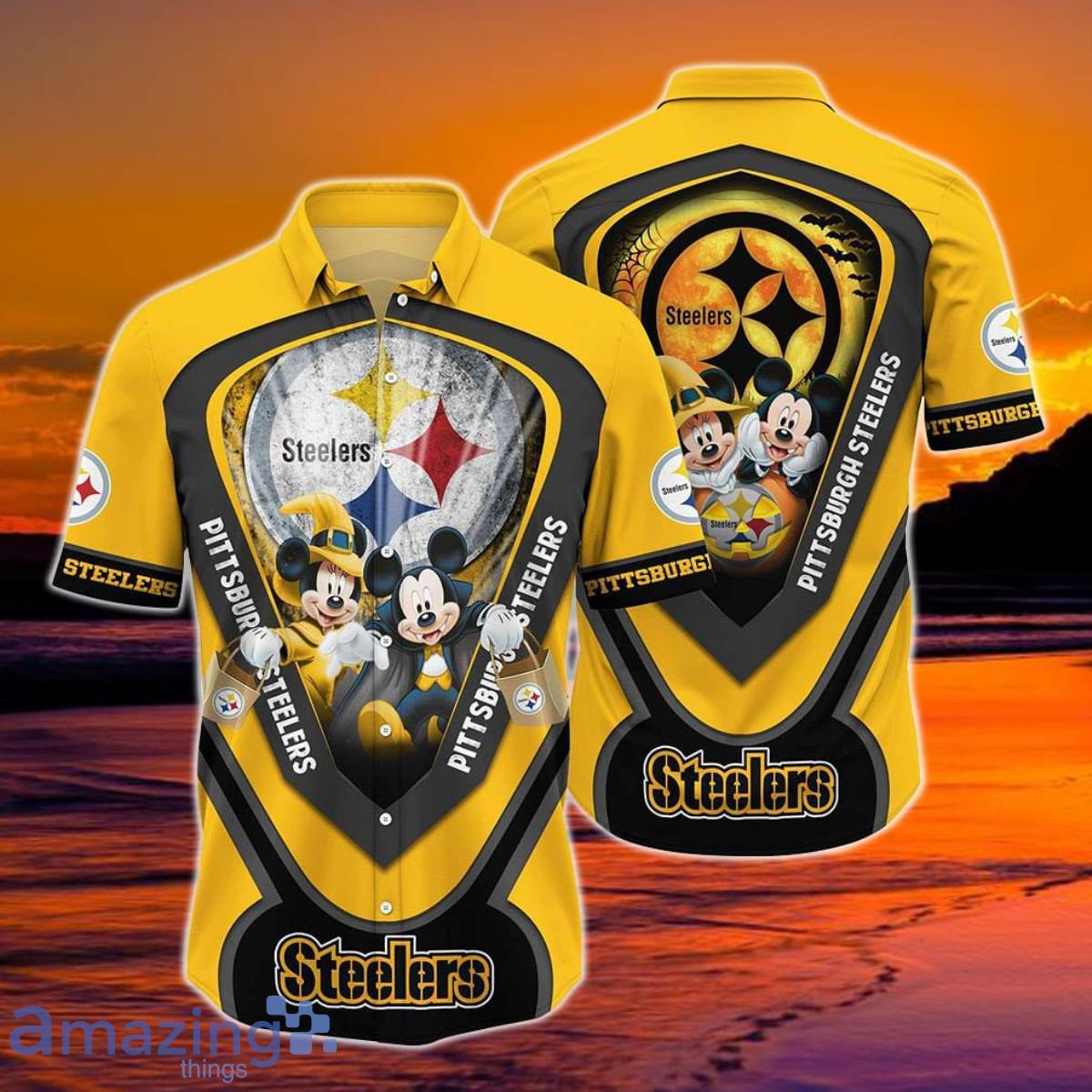 Pittsburgh Steelers NFL Hawaiian Shirt Graphic Mickey Halloween