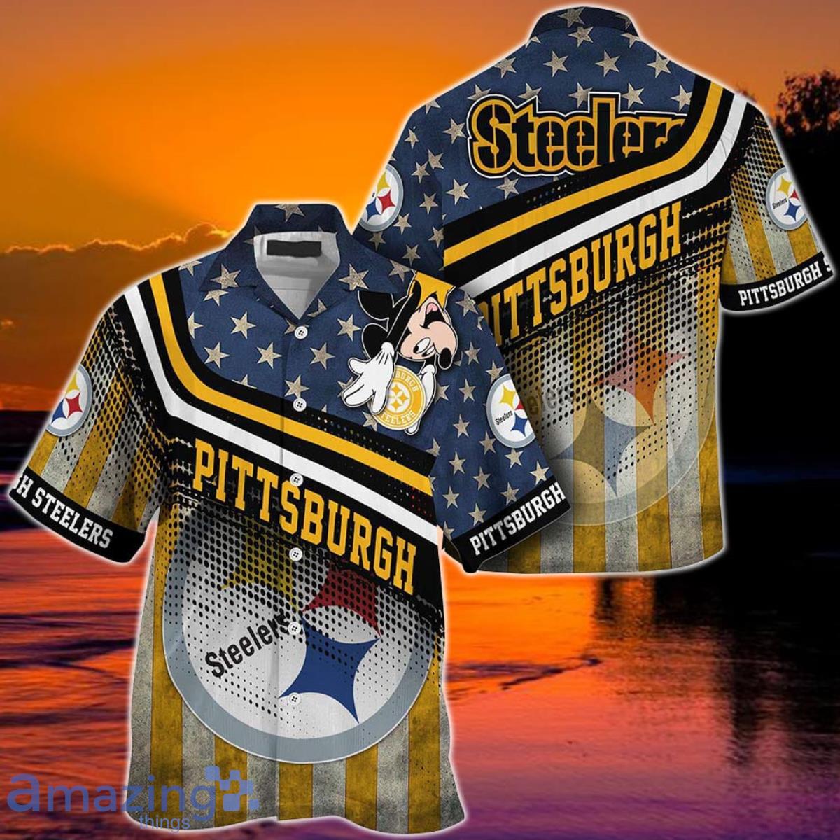 Pittsburgh Steelers NFL Style 6 Summer 3D Hawaiian Shirt And