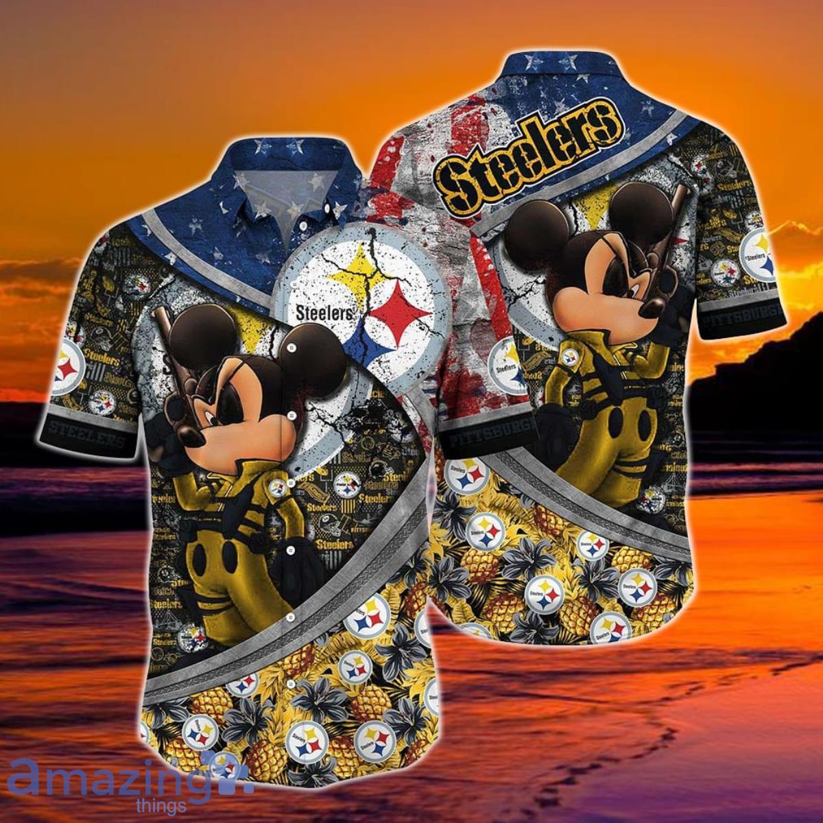 Pittsburgh Steelers NFL Hawaiian Shirt Mickey Graphic New Collection Trending Best Gift For Fans Product Photo 1