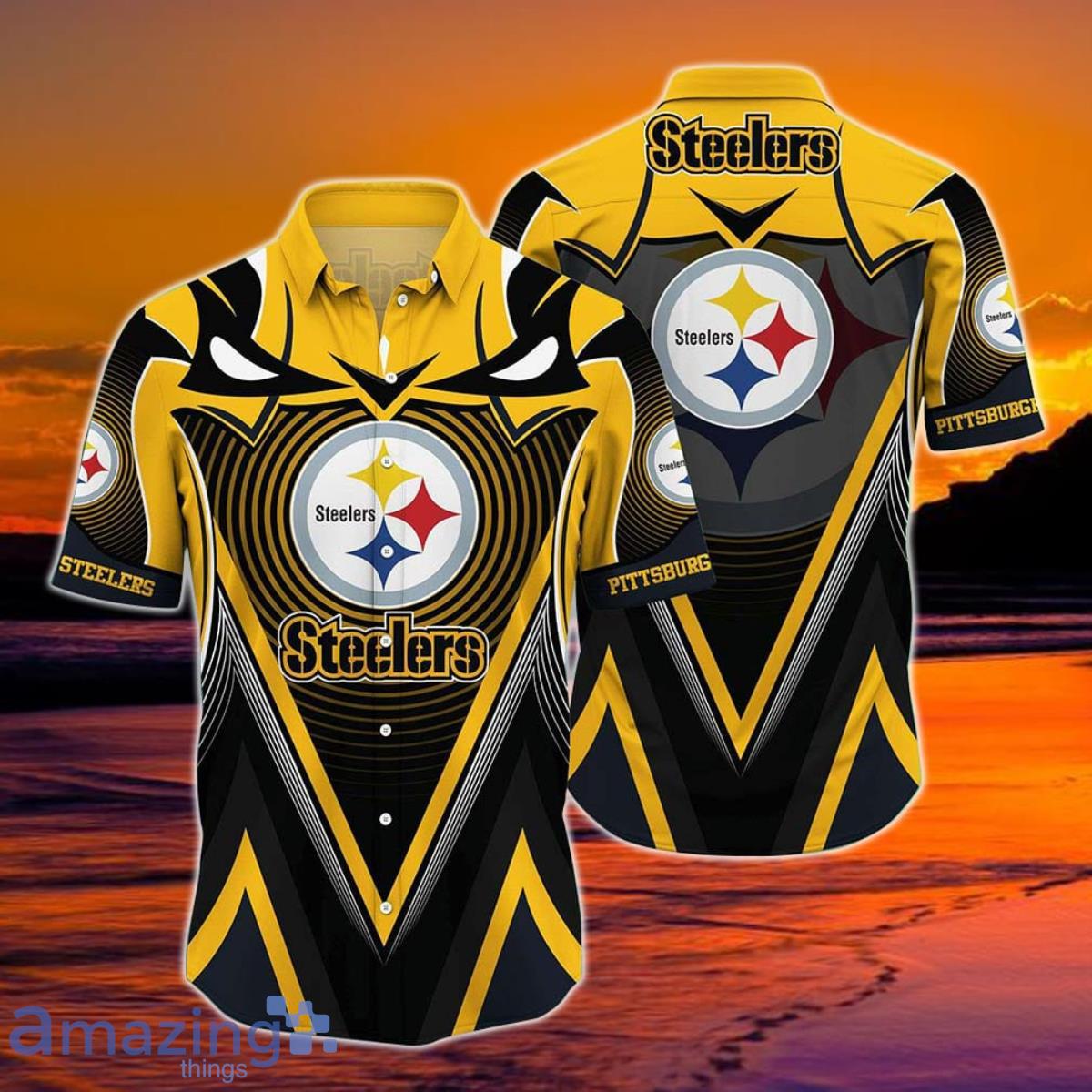 HOT Pittsburgh Steelers NFL Summer Hawaiian Shirt And Shorts