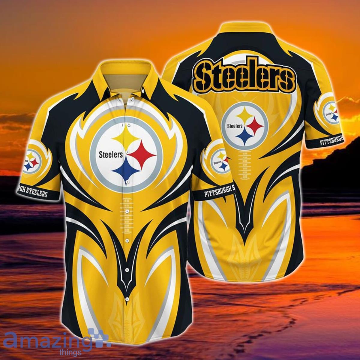 Beach Shirt Nfl Pittsburgh Steelers Hawaiian Shirt Summer Button Up Shirt  For Men 