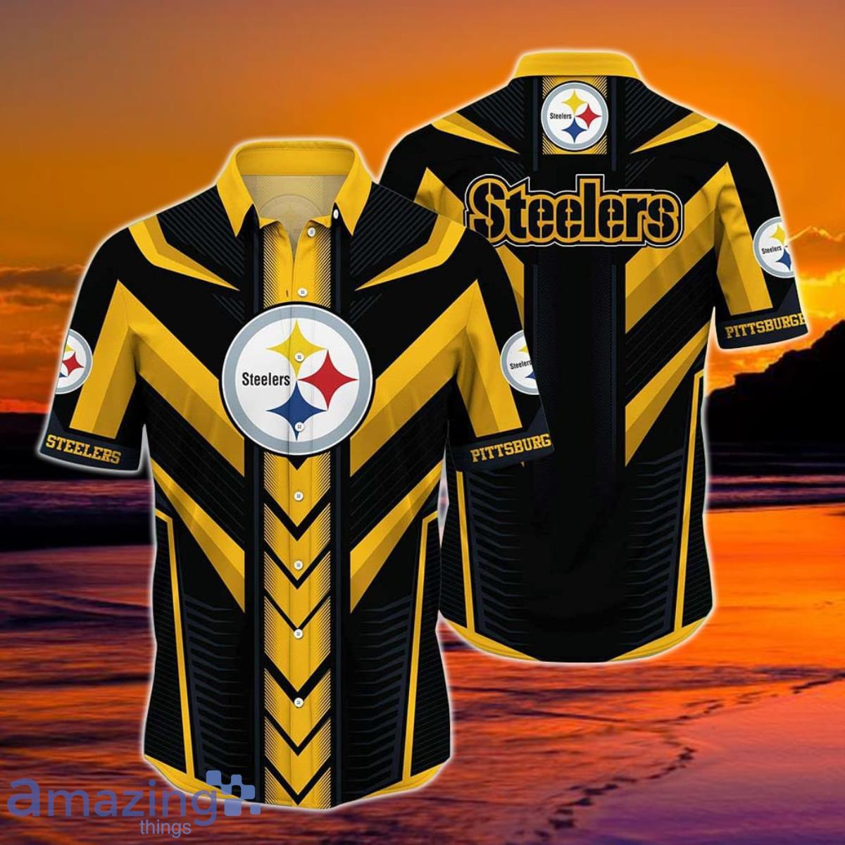 Pittsburgh Steelers NFL Hawaiian Shirt Summer Short Sleeve Button Down  Shirt Gift For Big Fans