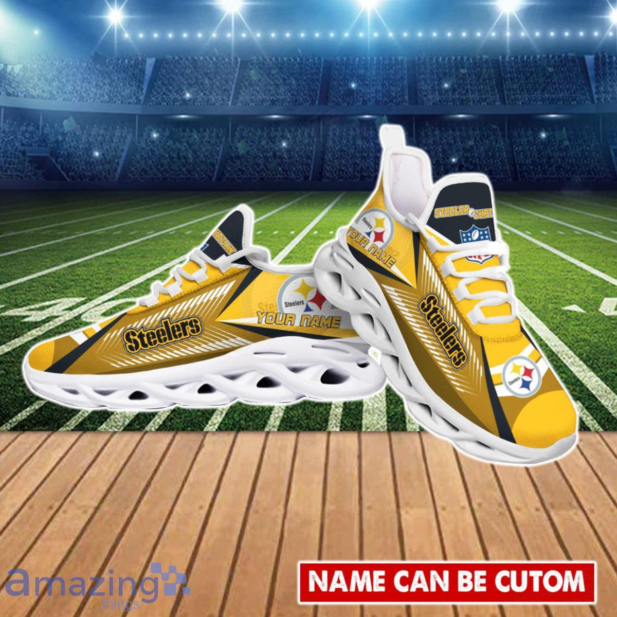 Pittsburgh Steelers NFL Max Soul Shoes Custom Name Running Shoes