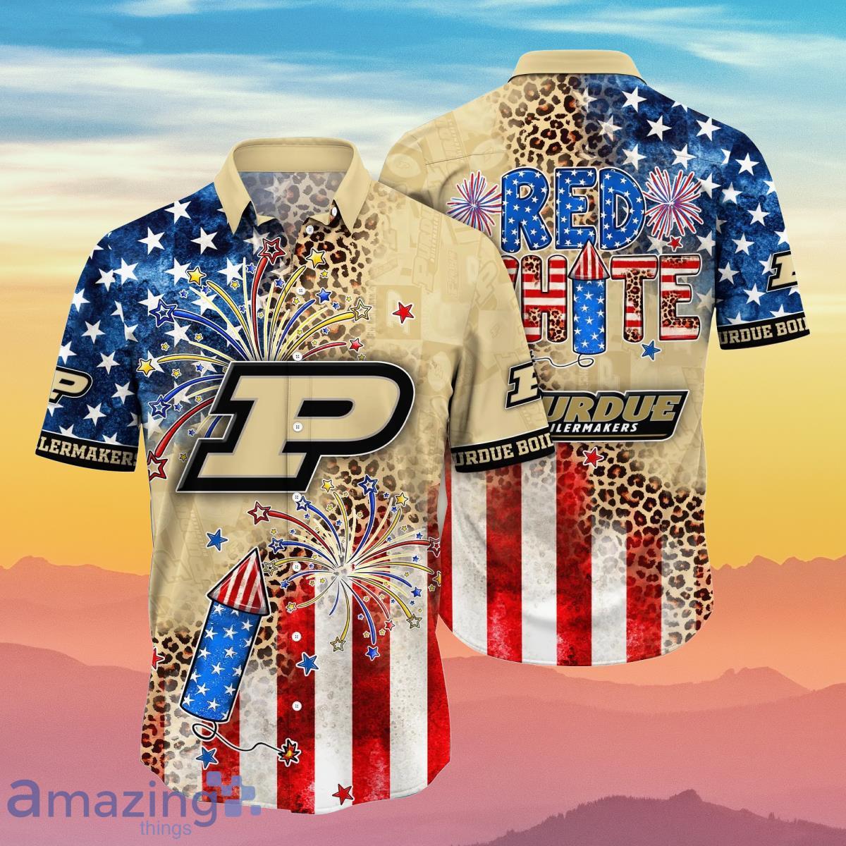 Purdue Boilermakers NCAA3 Hawaiian Shirt 4th Of July Independence Day Ideal Gift For Men And Women Fans Product Photo 1