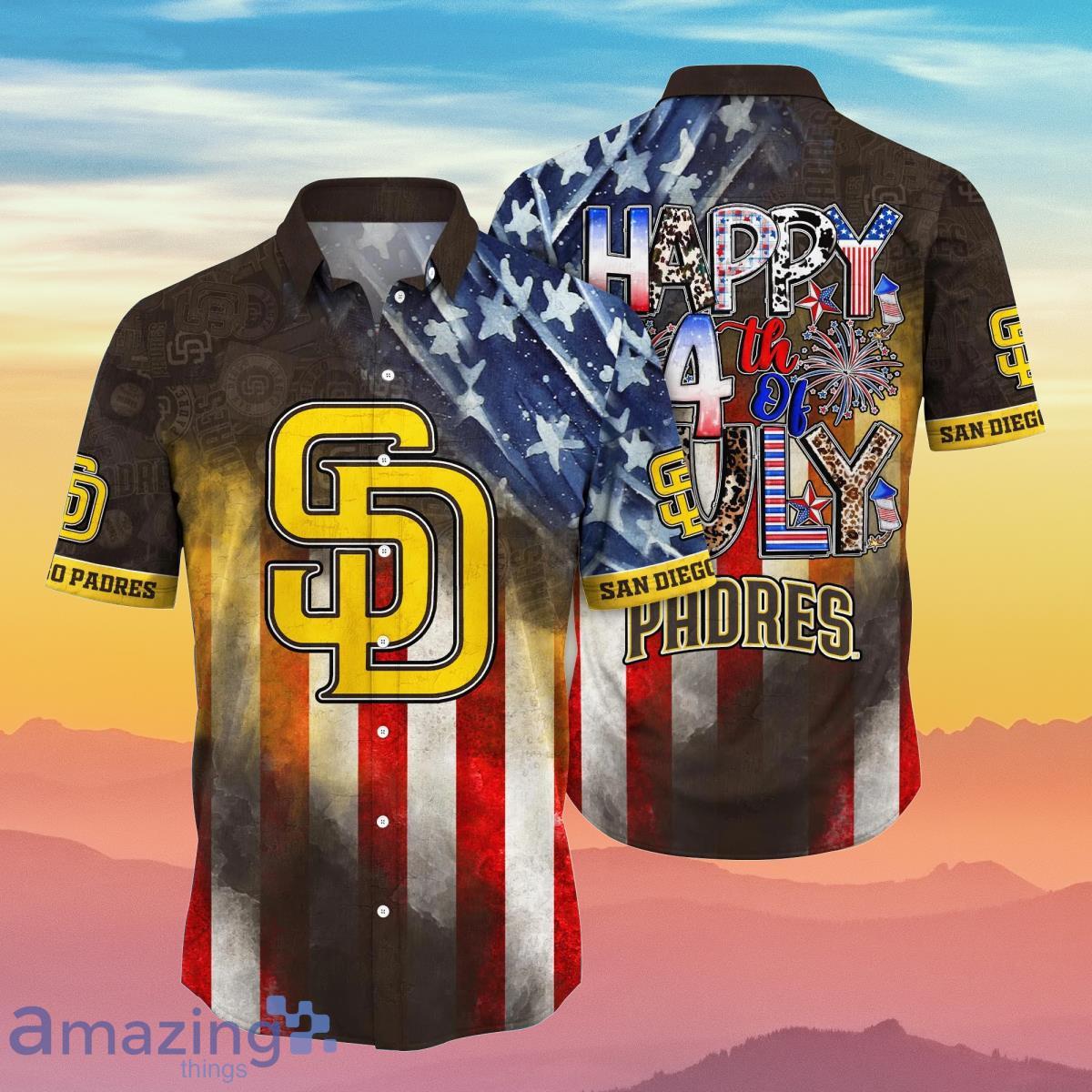 San Diego Padres MLB Hawaiian Shirt 4th Of July Independence Day Best Gift For Men And Women Fans Product Photo 1
