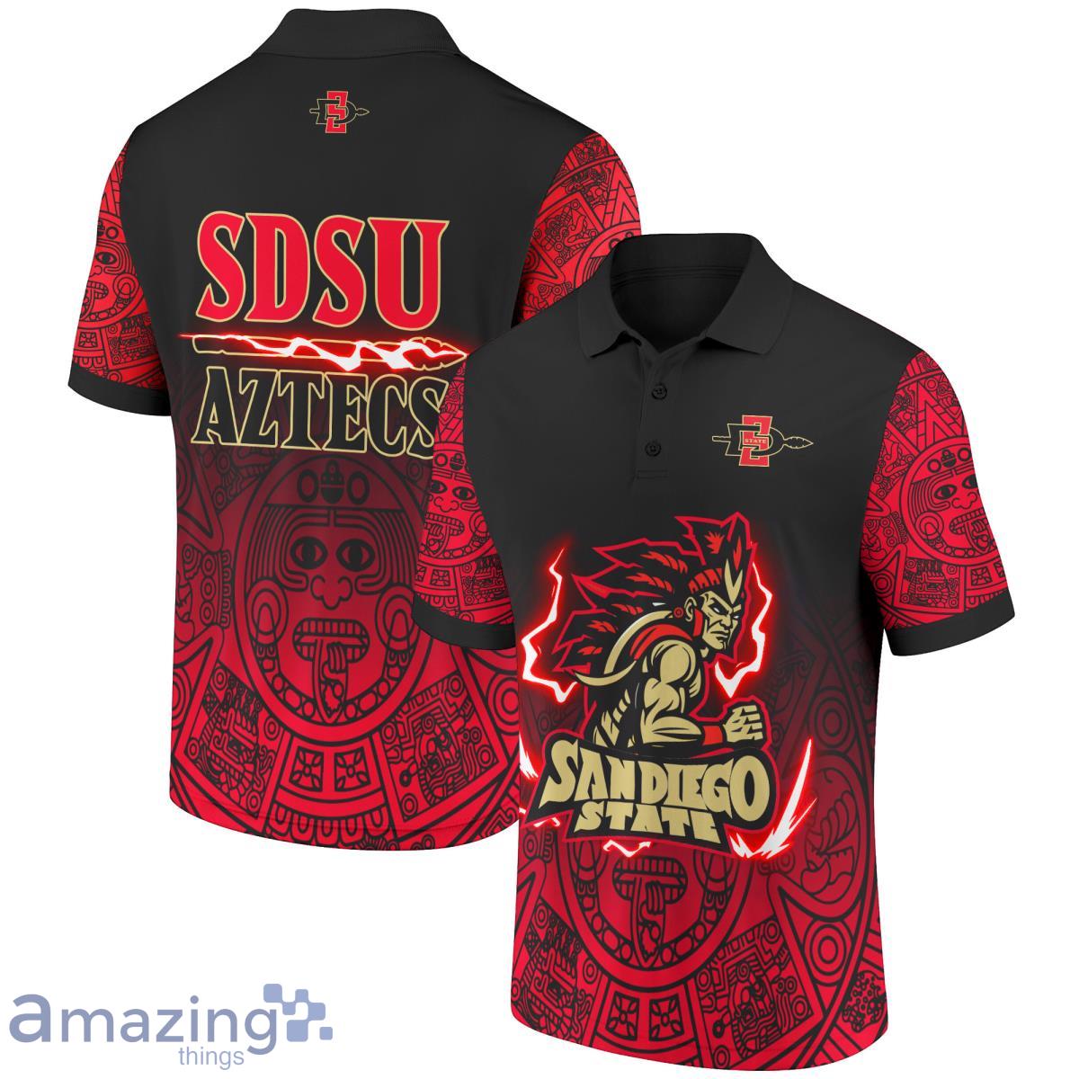 San Diego State Aztecs Basketball Pattern 3D Polo Shirt Product Photo 1