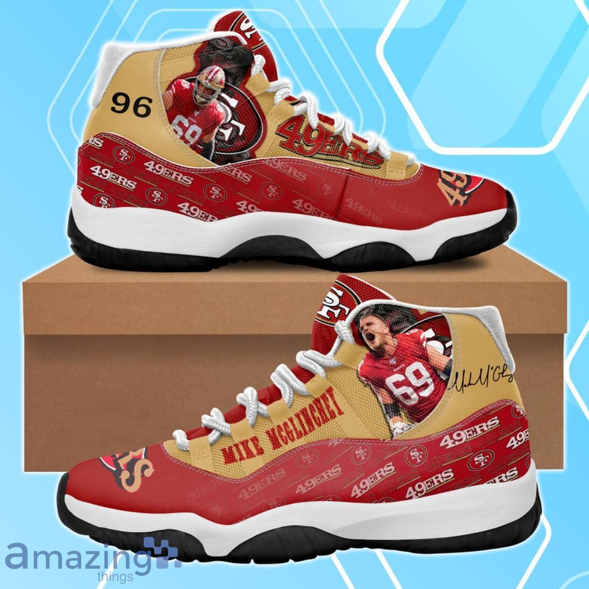 San Francisco 49ers Mike McGlinchey Air Jordan 11 Shoes For Men Women Product Photo 1
