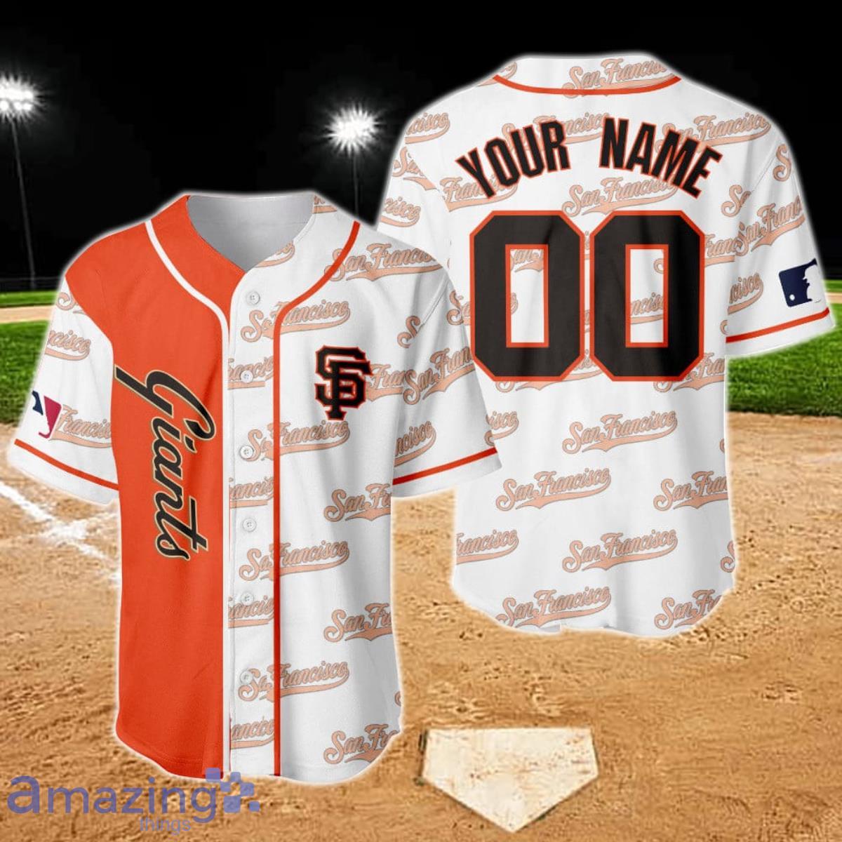 San Francisco Giants Major League Baseball Custom Name Baseball Jersey