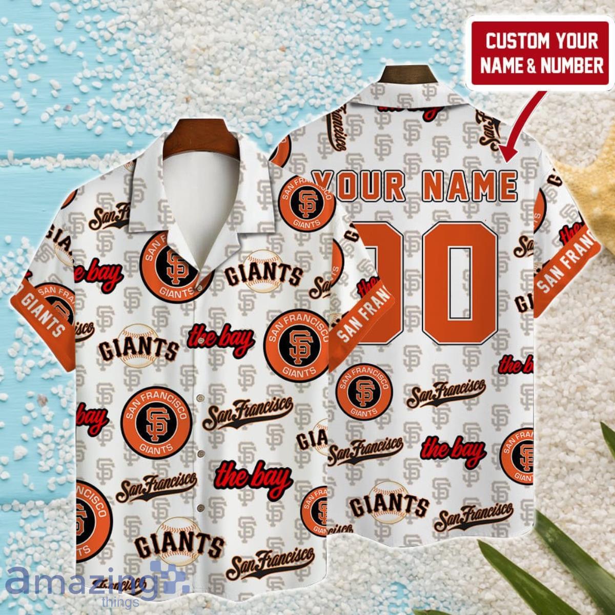 San Francisco Giants MLB Custom Name & Number Summer 3D Hawaiian Shirt