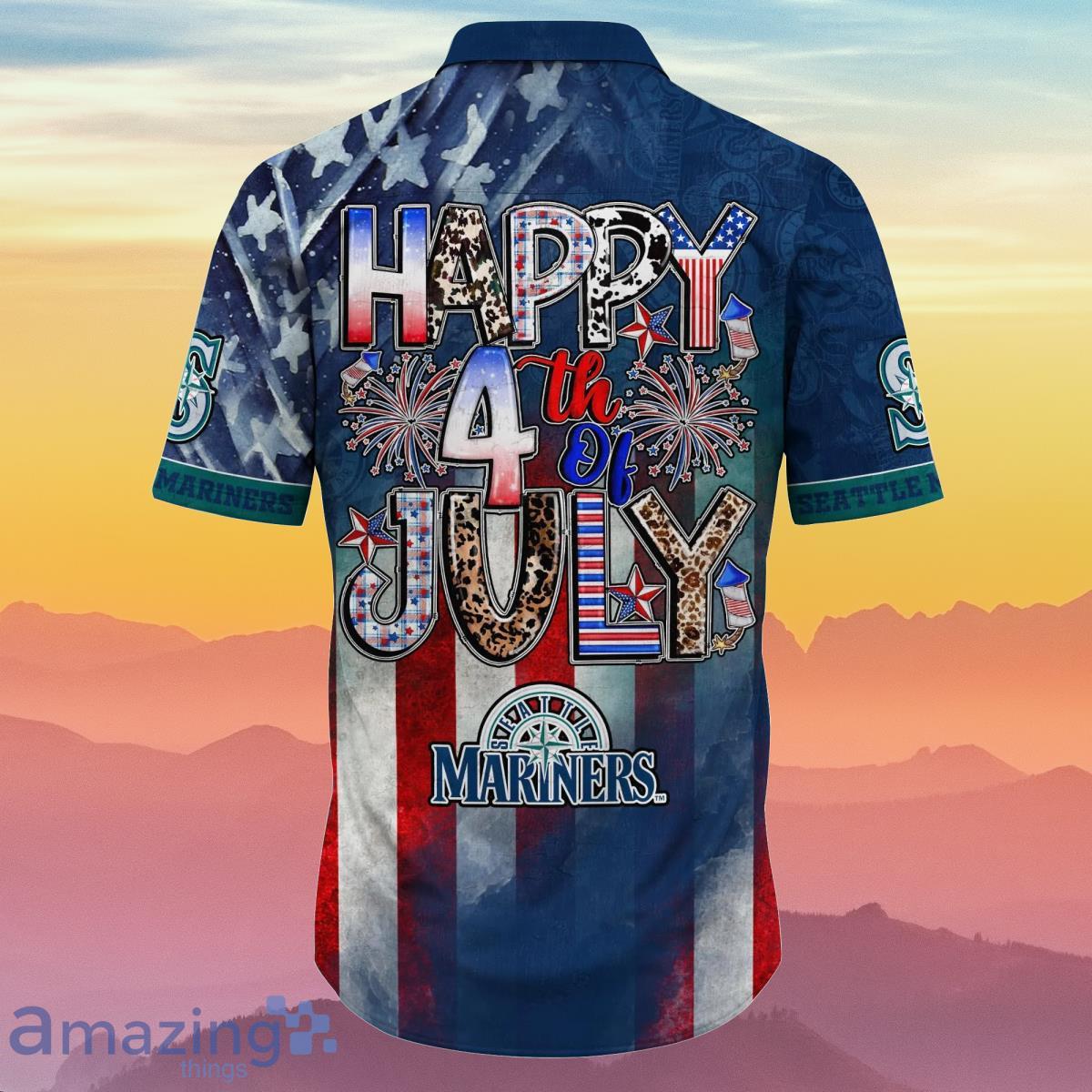 Seattle Mariners MLB Hawaiian Shirt 4th Of July Independence Day Best Gift  For Men And Women Fans