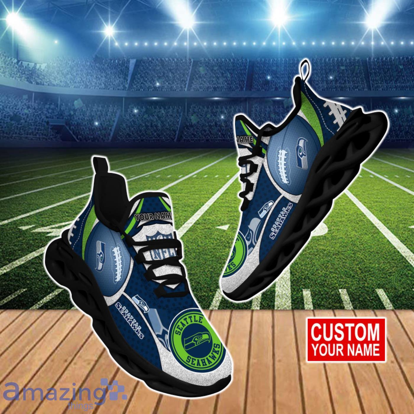Seattle Seahawks NFL Clunky Max Soul Shoes Custom Name Best Gift For Men And Women Fans Product Photo 1