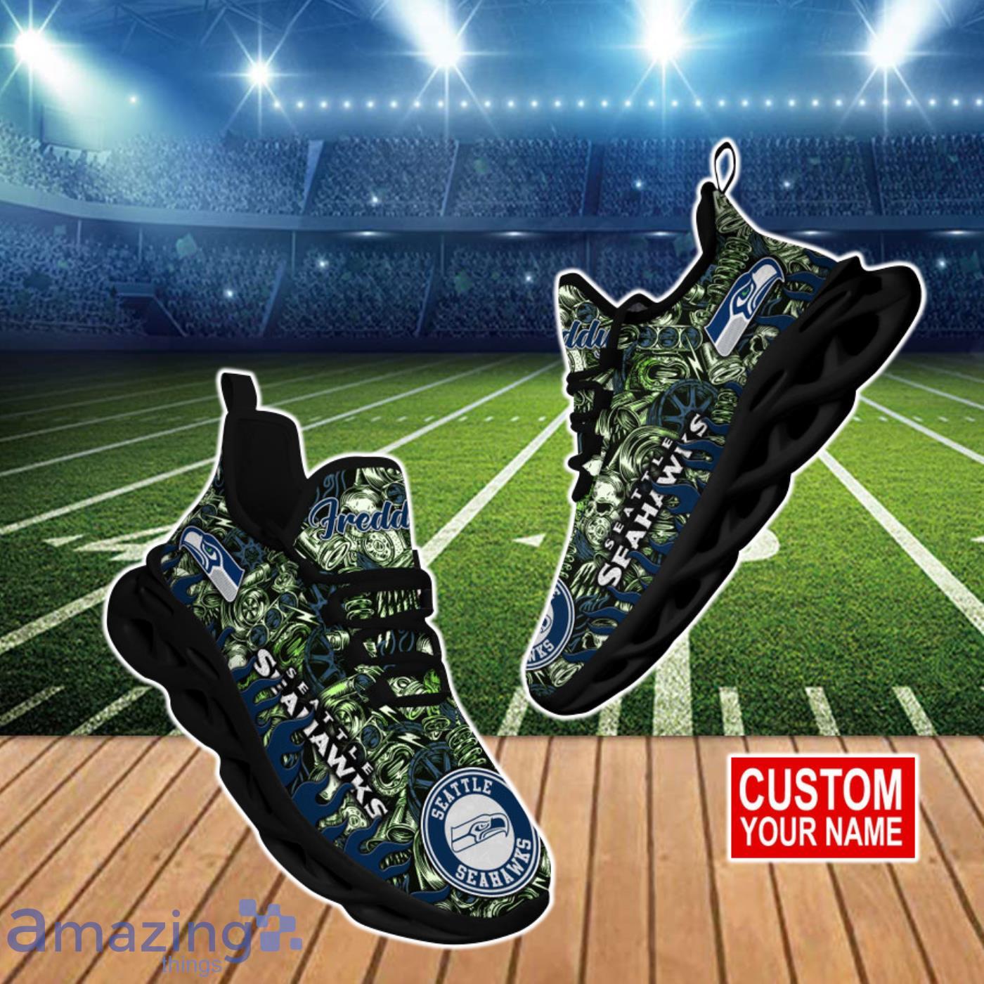 Seattle Seahawks NFL Clunky Max Soul Shoes Custom Name Special Gift For Fans Product Photo 1