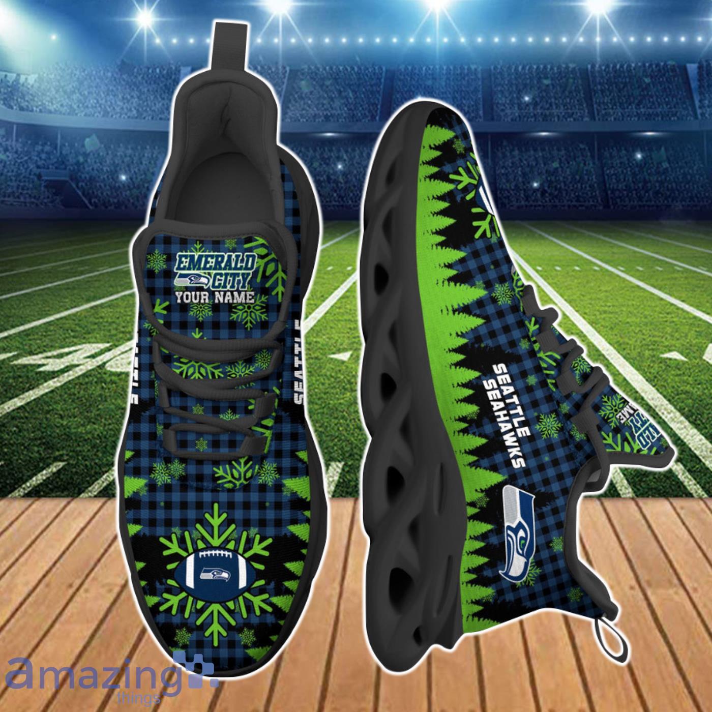 Seattle Seahawks NFL Clunky Max Soul Shoes Custom Name Unique Gift For Fans Product Photo 2