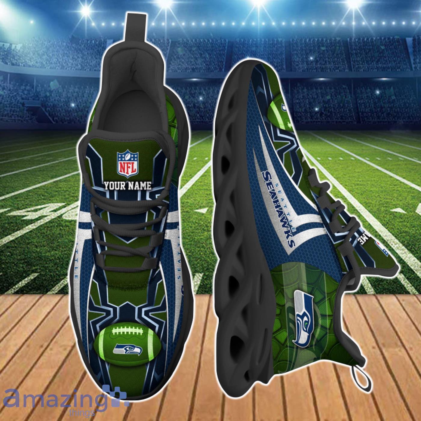 Seattle Seahawks NFL Clunky Max Soul Shoes Custom Name Unique Gift For Real Fans image Seattle Seahawks NFL Clunky Max Soul Shoes Custom Name Unique Gift For Real Fans Product Photo 2