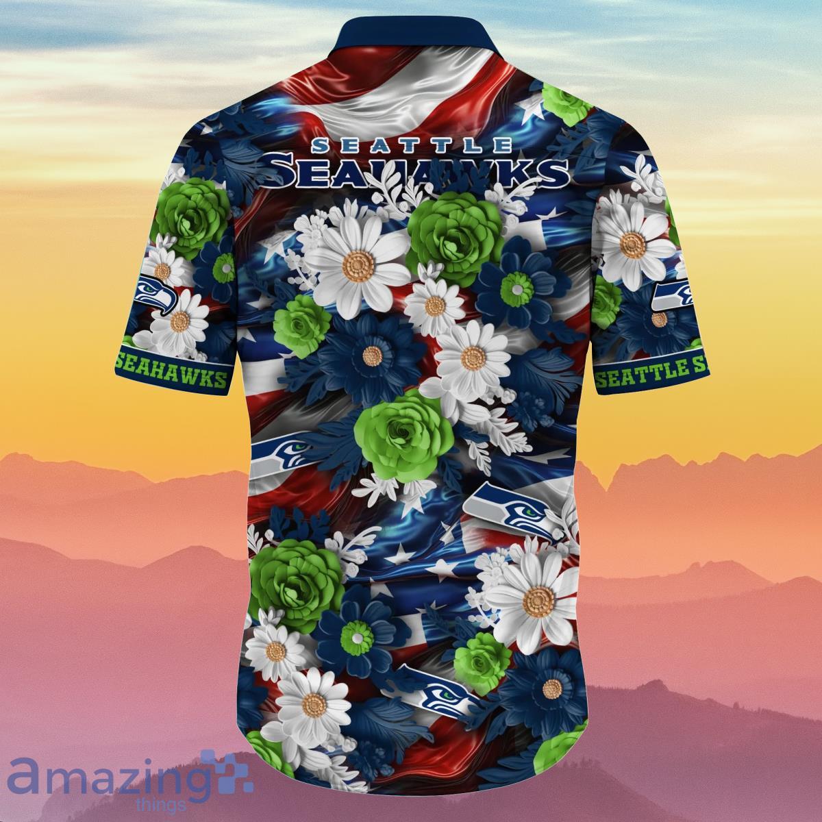 Seattle Seahawks NFL Hawaiian Shirt 4th Of July Independence Day Ideal Gift  For Men And Women Fans