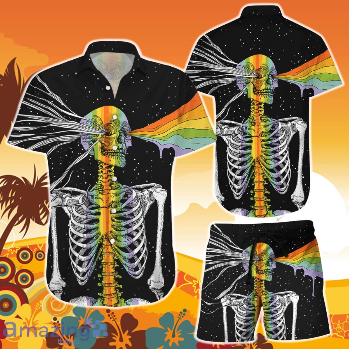 Skull Hawaiian Shirt And Shorts LGBT Skull Gay Pride Rainbow Button Down Shirt Gift For LGBT Adult Product Photo 1 Skull Hawaiian Shirt And Shorts LGBT Skull Gay Pride Rainbow Button Down Shirt Gift For LGBT Adult Product Photo 1