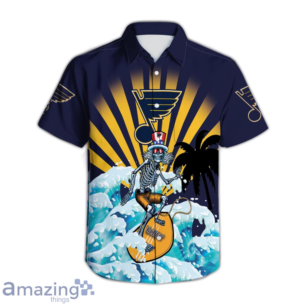 Pittsburgh Pirates Hawaiian Shirt Grateful Dead Skeleton Surfing