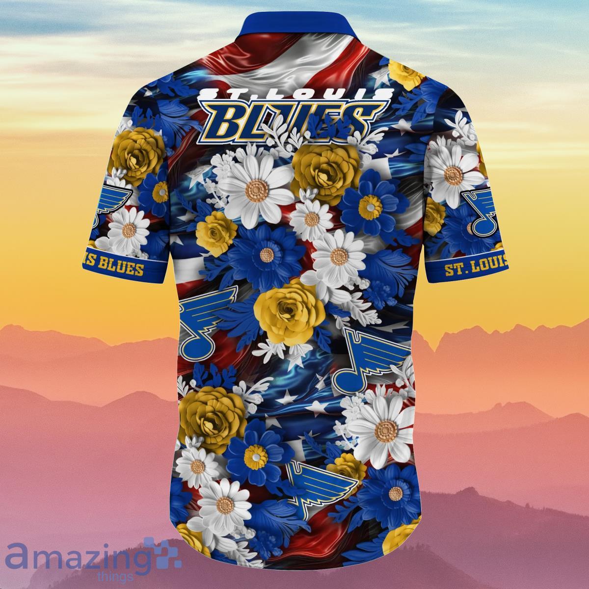 NFL Pittsburgh Steelers Logo Blue Yellow And Rugby Hawaiian Shirt