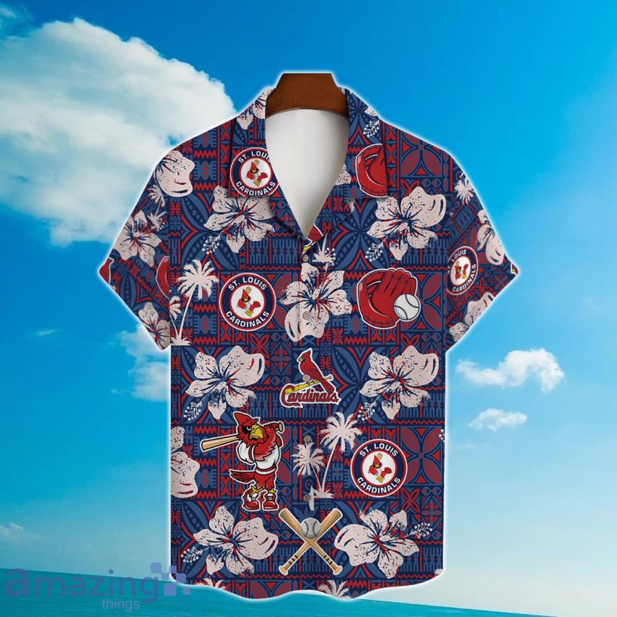 St. Louis Cardinals Hibiscus Pattern Vintage Hawaiian Shirt For