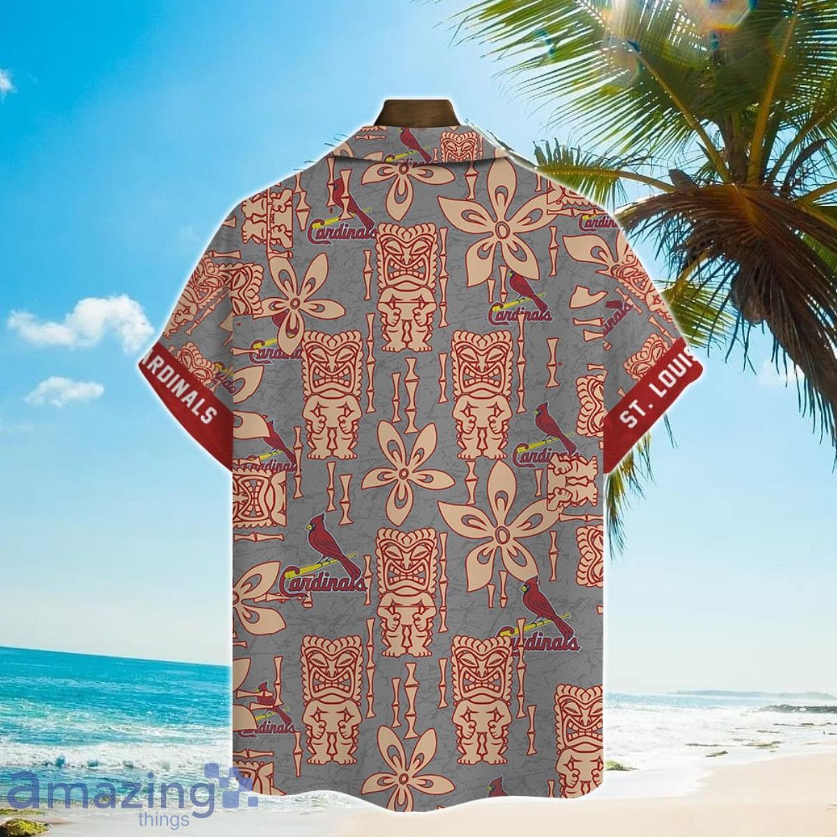 St. Louis Cardinals Major League Baseball Tiki Hawaiian Shirt image St. Louis Cardinals Major League Baseball Tiki Hawaiian Shirt Product Photo 3