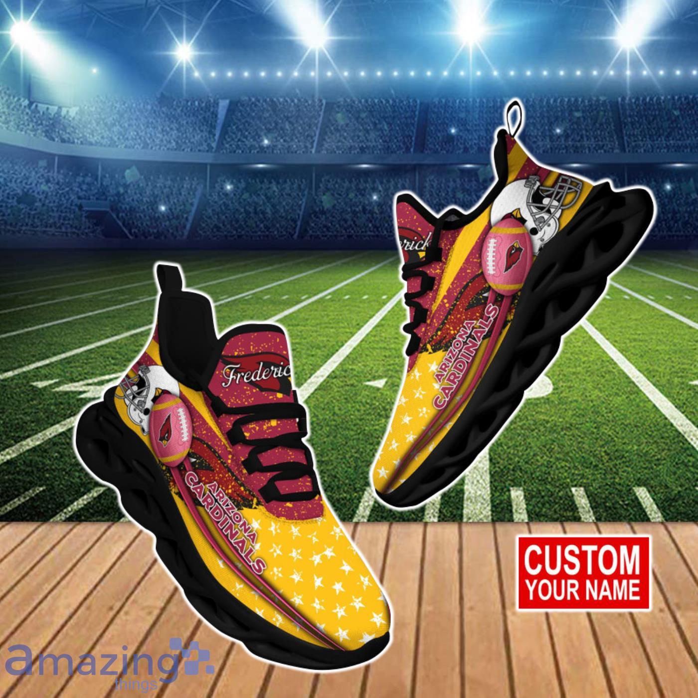 Support the Cardinals in Style with Custom Name NFL Clunky Max Soul Shoes Product Photo 1