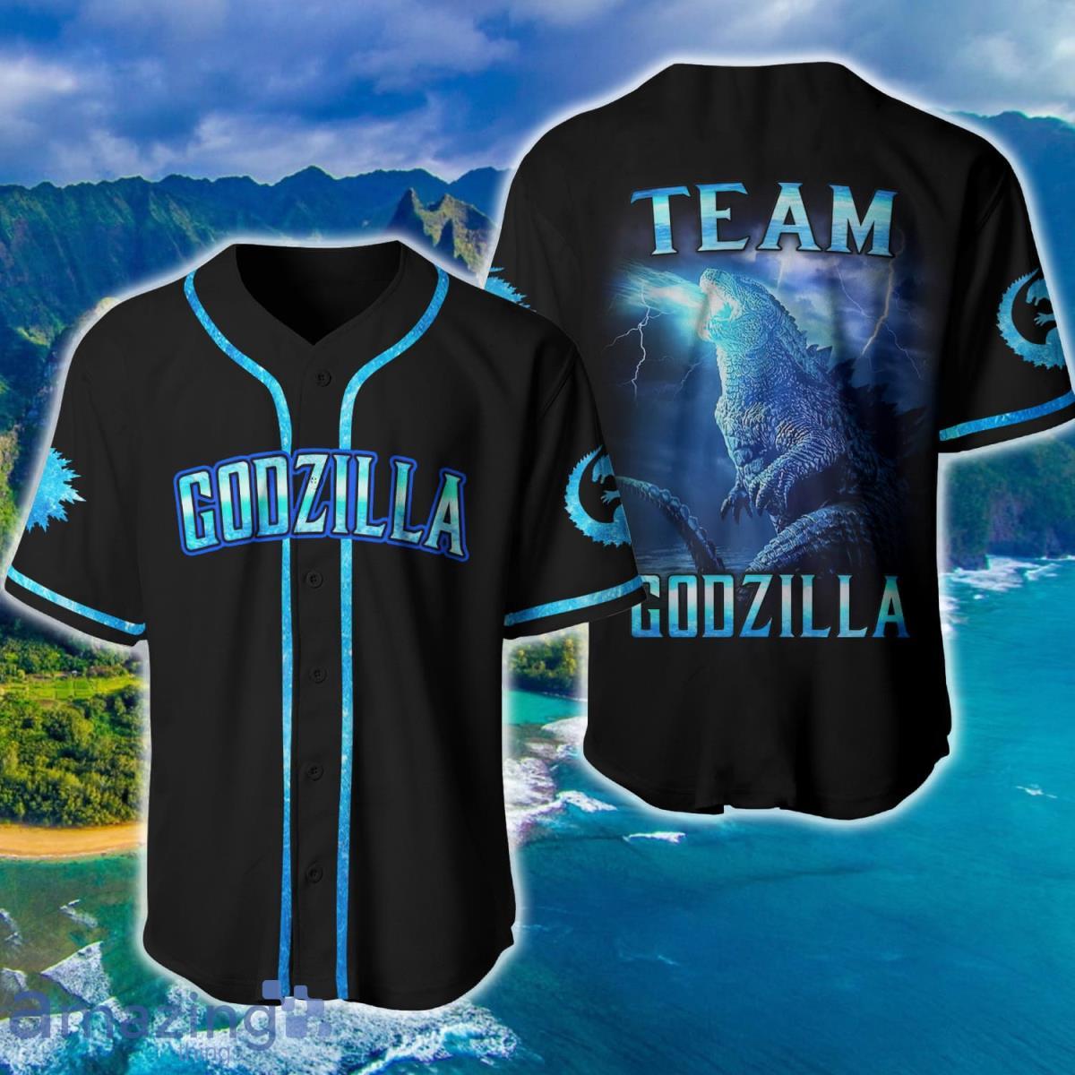 Godzilla Jersey Expression Funny Baseball Jersey Custom Name