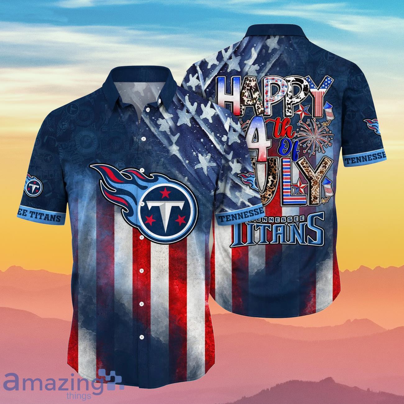 Tennessee Titans NFL Hawaiian Shirt 4th Of July Independence Day Best Gift For Men And Women Fans Product Photo 1