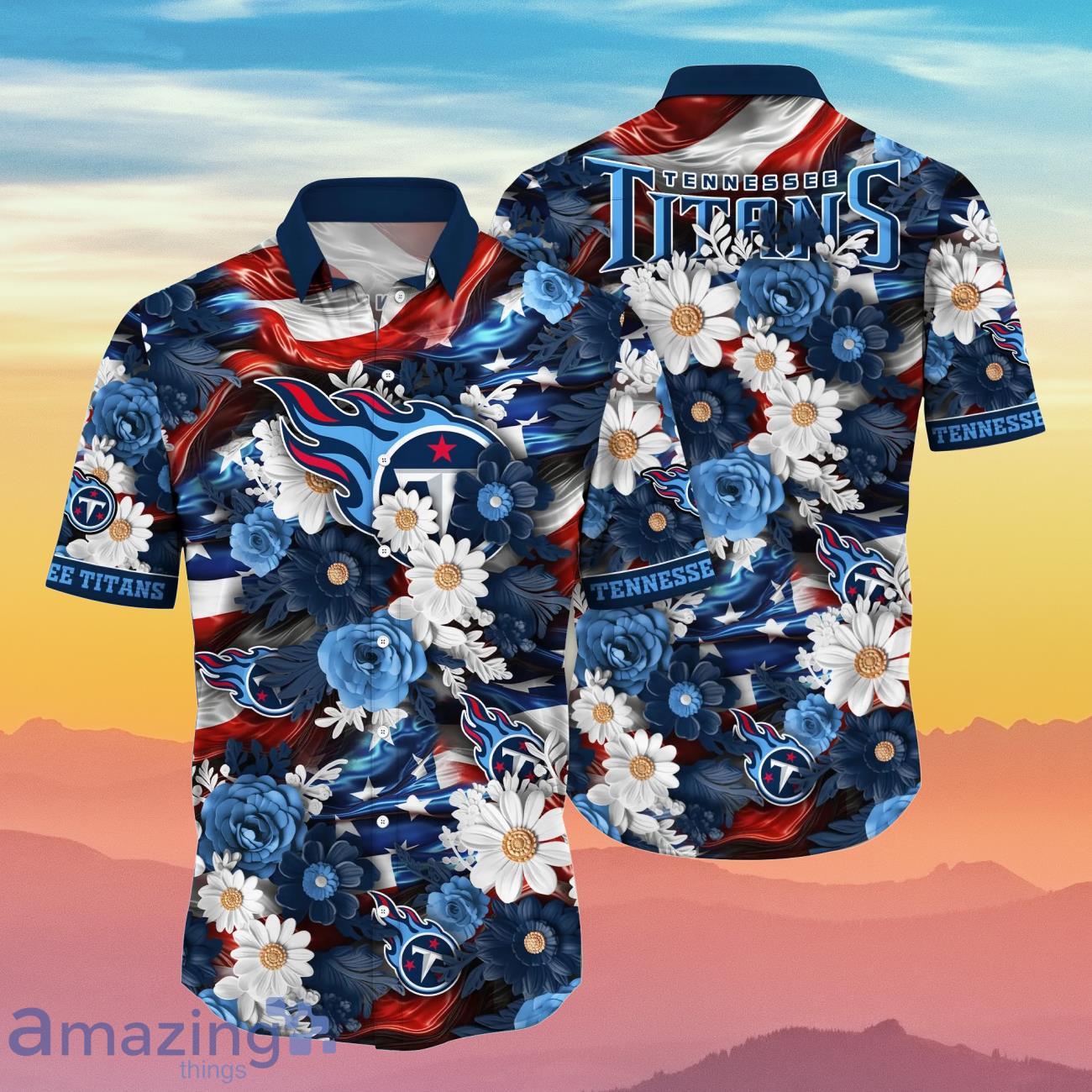 Tennessee Titans NFL Hawaiian Shirt 4th Of July Independence Day Special Gift For Men And Women Fans Product Photo 1