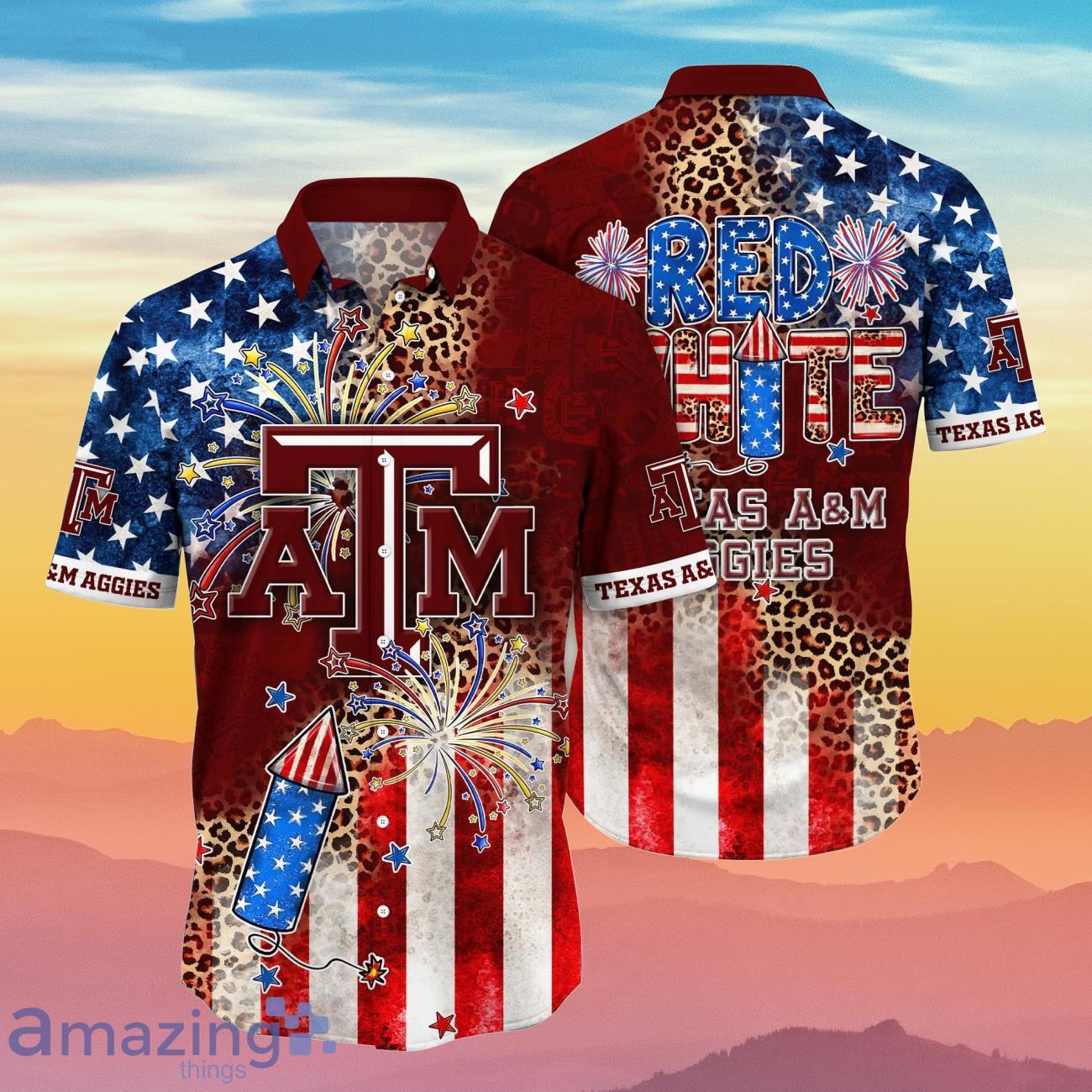 Texas A&ampM Aggies NCAA2 Hawaiian Shirt 4th Of July Independence Day Ideal Gift For Men And Women Fans Product Photo 1