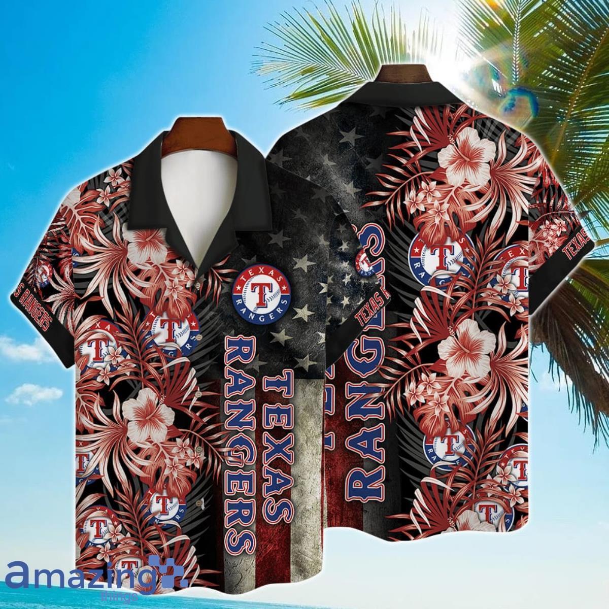MLB Texas Rangers Tropical Hibiscus Hawaiian Shirt For Sport Fans