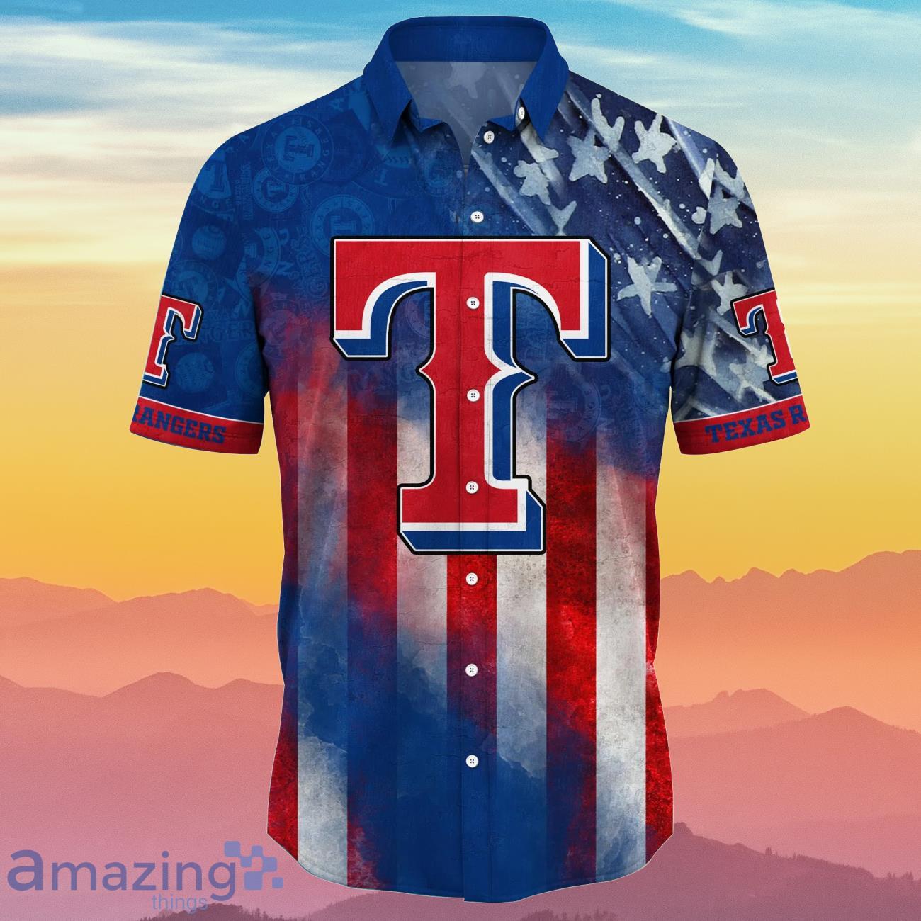 Best Selling Product] Texas Rangers MLB Independence Day Full Printing  Unisex Hawaiian Shirt