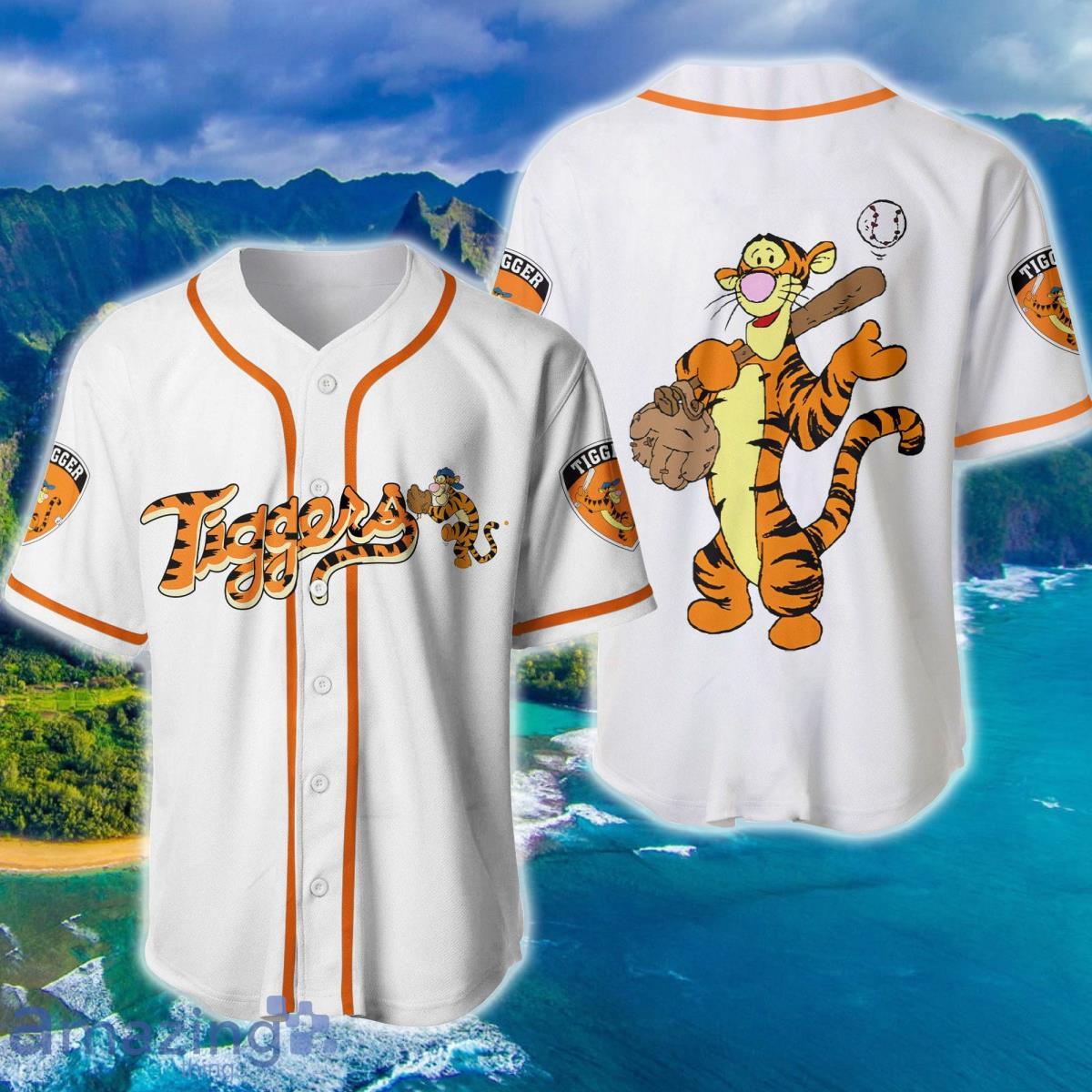 Tigger the Tiger Black Orange Disney Custom Baseball Jerseys For Men And  Women